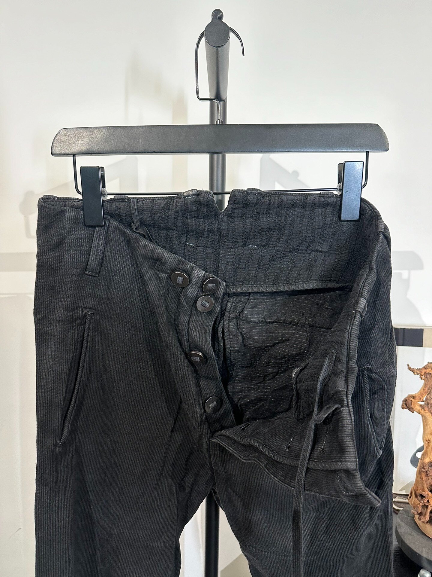 Boris Bidjan Saberi P11 Straight-Leg Trousers — label