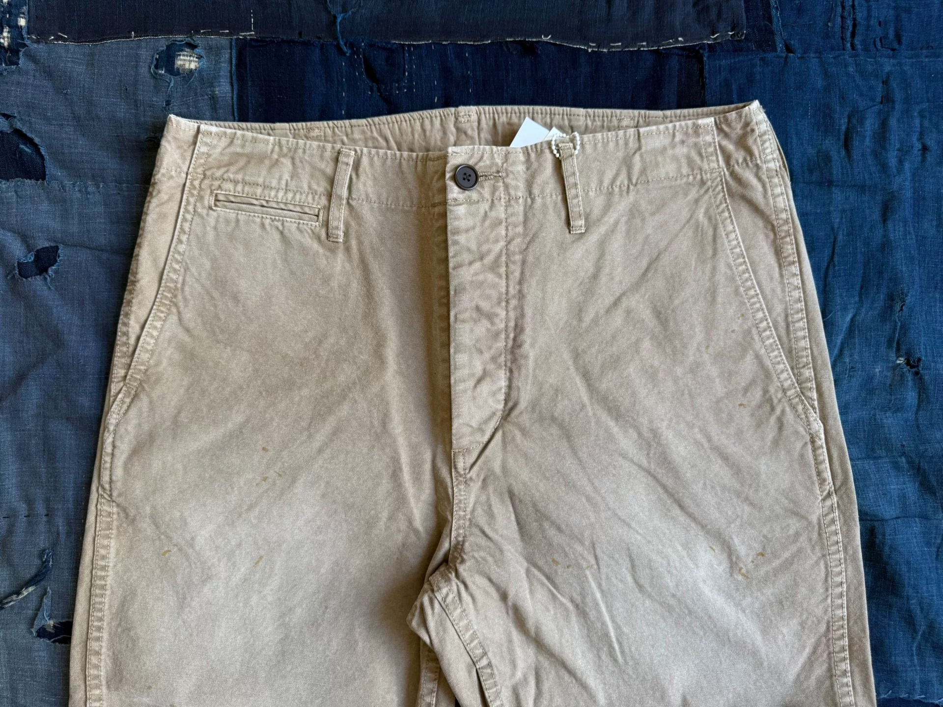 visvim 23SS Distressed Chino Shorts — detail