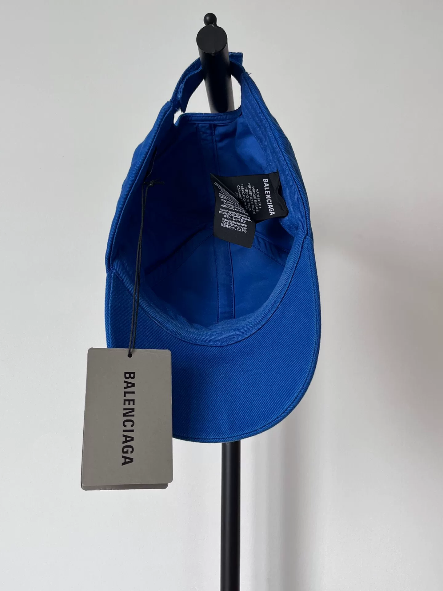 Balenciaga Logo Blue Baseball Cap — front
