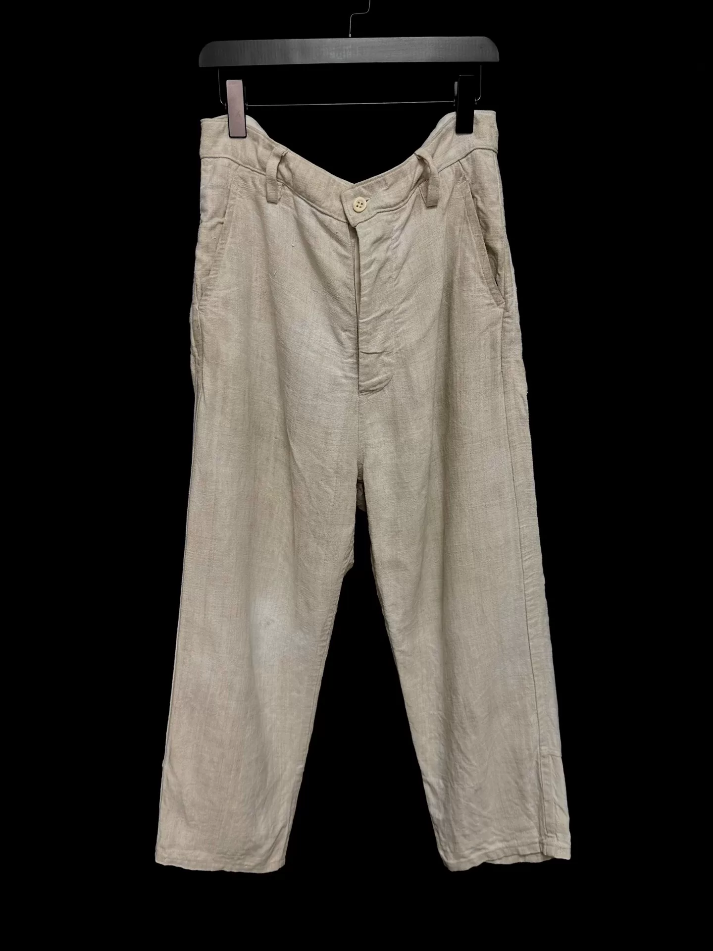 Andrew Driftwood Black Tea Dyed Linen Pants