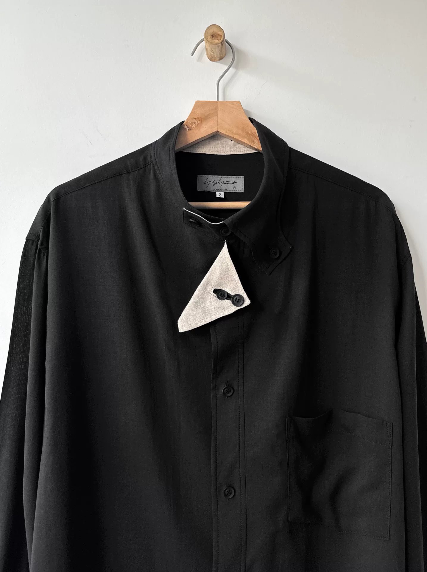 Yohji Yamamoto 2022SS Runway Shirt — detail