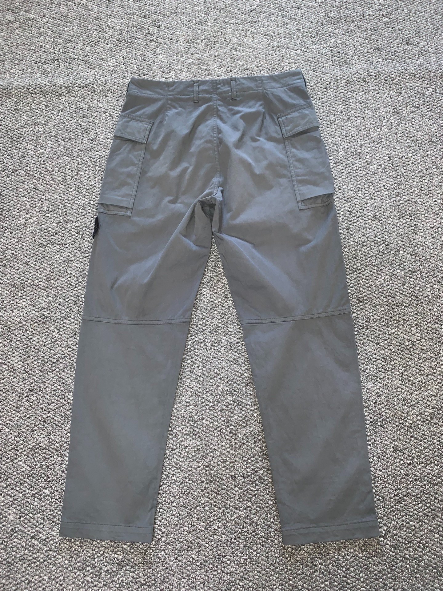Stone Island Gray Cargo Pants — detail