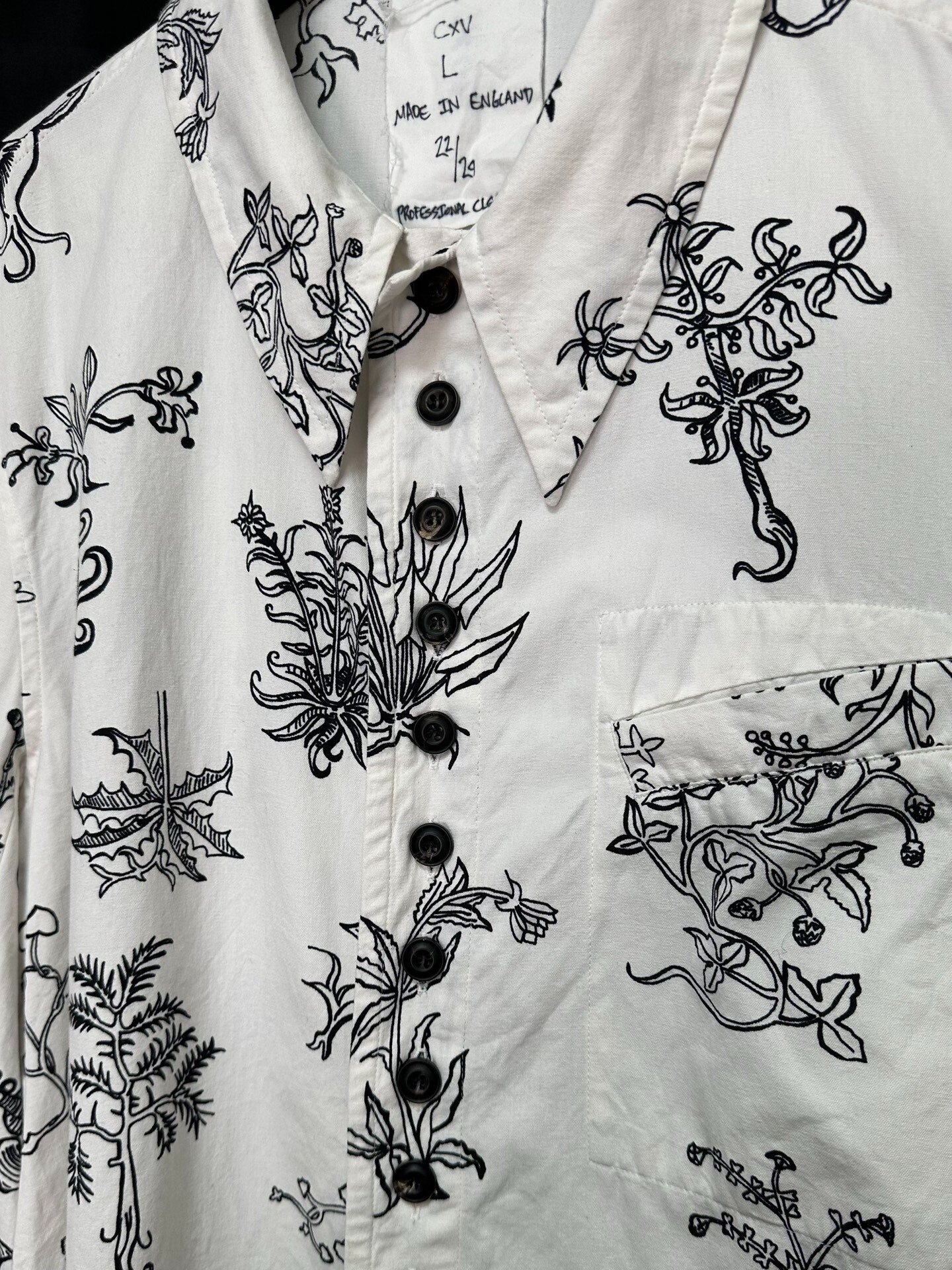 John Alexander Skelton 24SS Plant Shirt — label