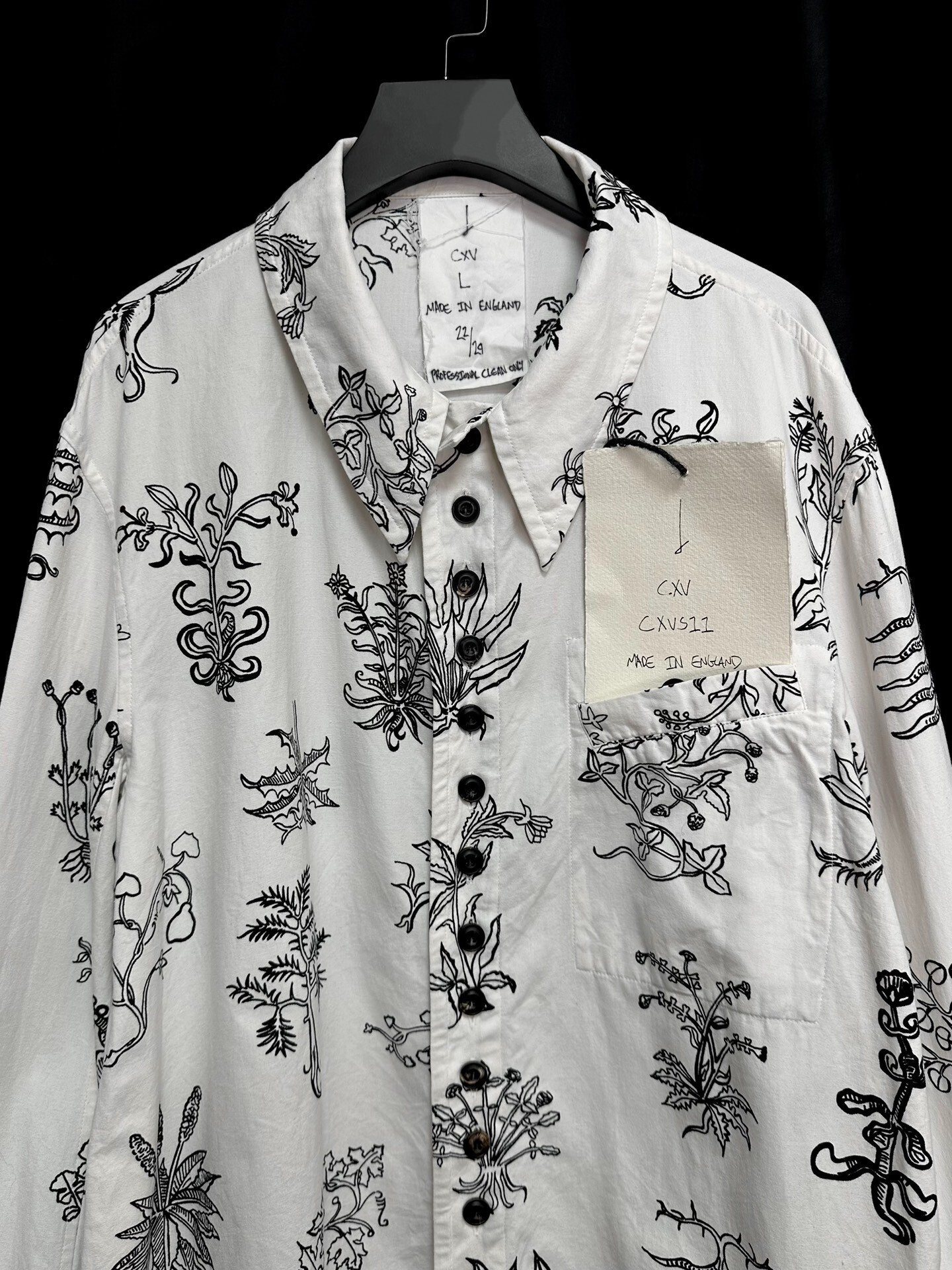 John Alexander Skelton 24SS Plant Shirt — detail