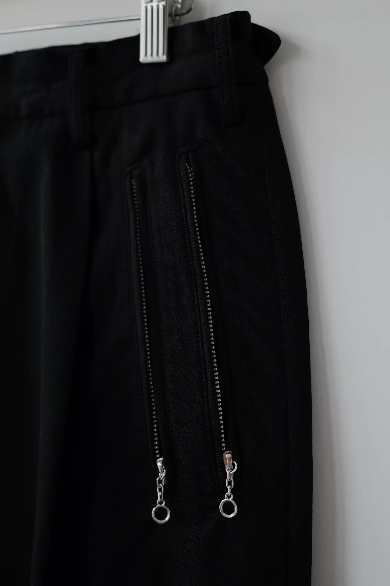 Yohji Yamamoto 16AW Black Zip Pants — back