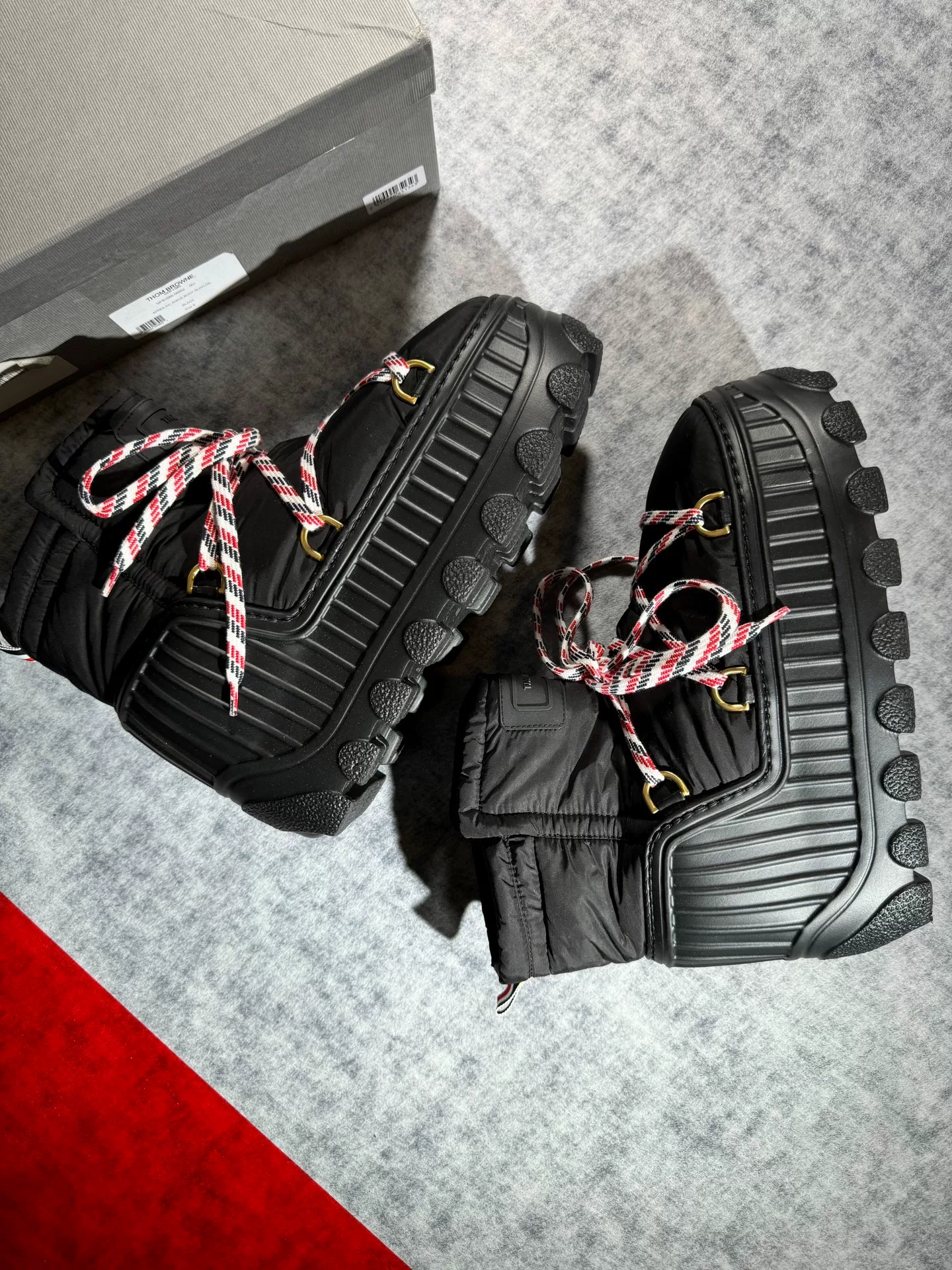 Thom Browne Black Snow Boots