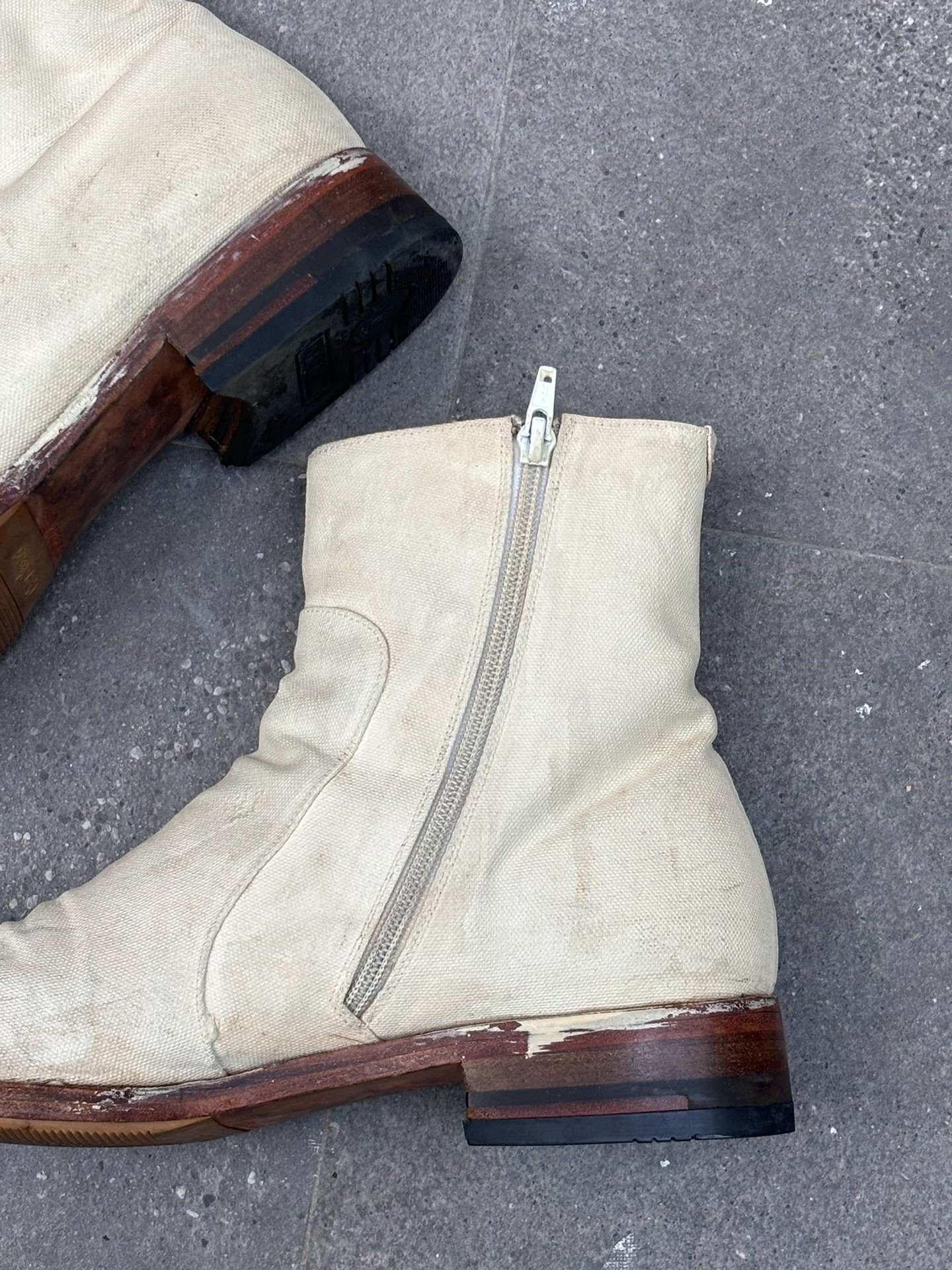 Maison Margiela 00's Painted Ankle Boots — back