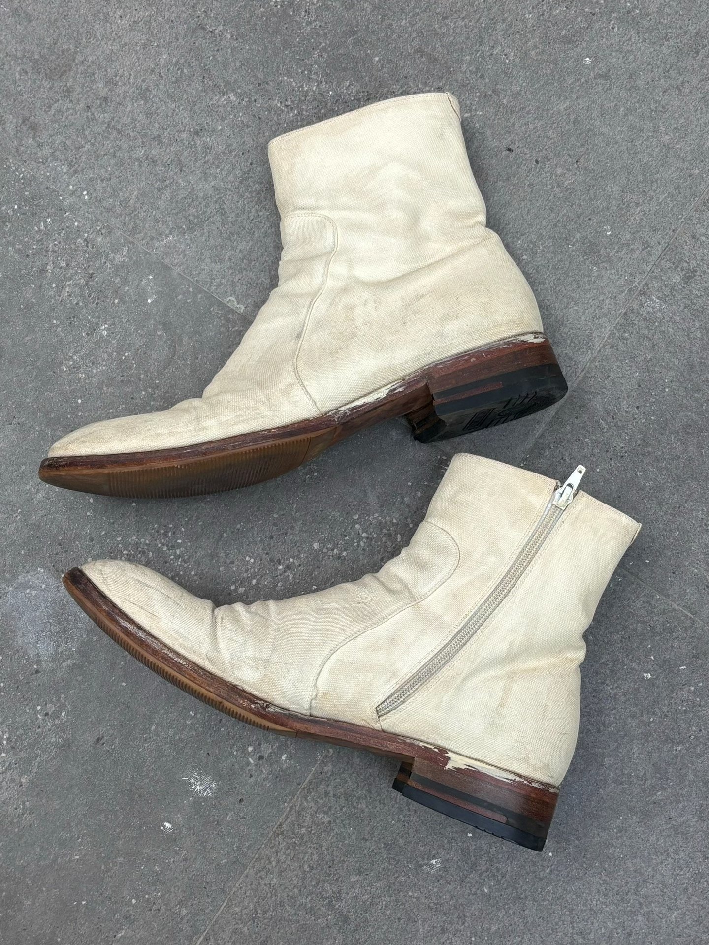 Maison Margiela 00's Painted Ankle Boots — front