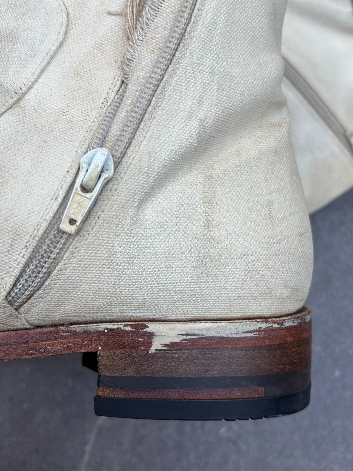 Maison Margiela 00's Painted Ankle Boots — label