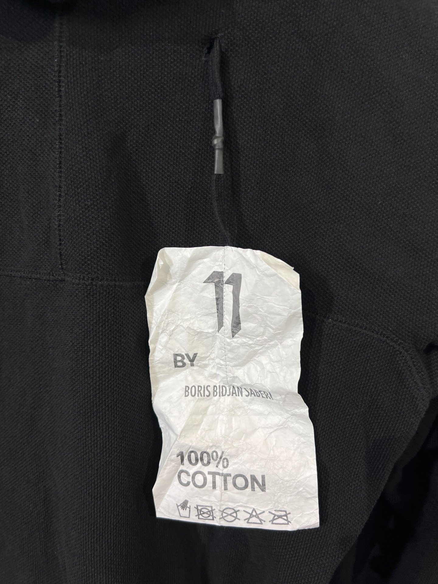 Boris Bidjan Saberi 11by bbs H1BF Mask Hoodie — label