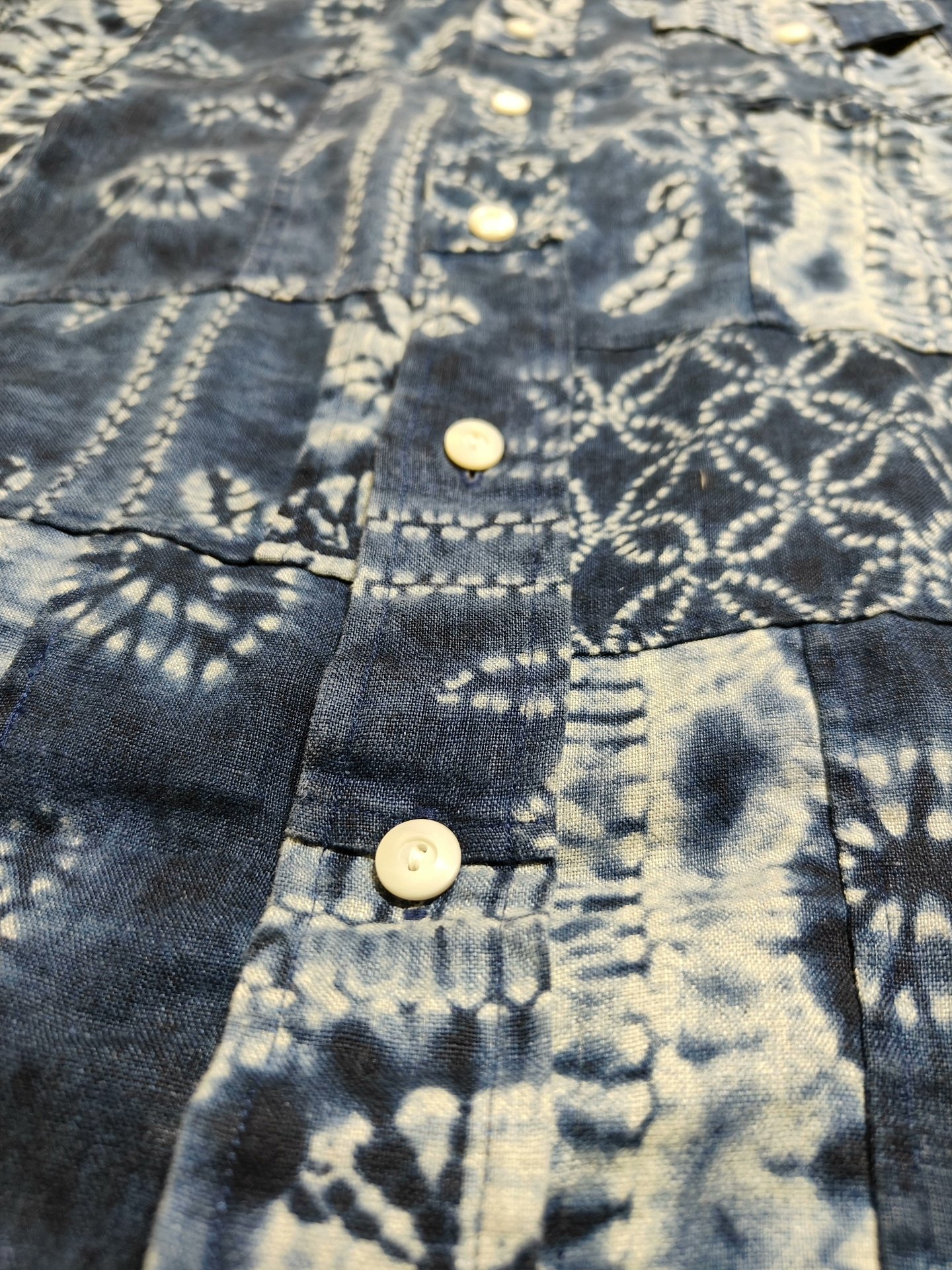 RRL Ralph Lauren Indigo Patchwork Shirt — back