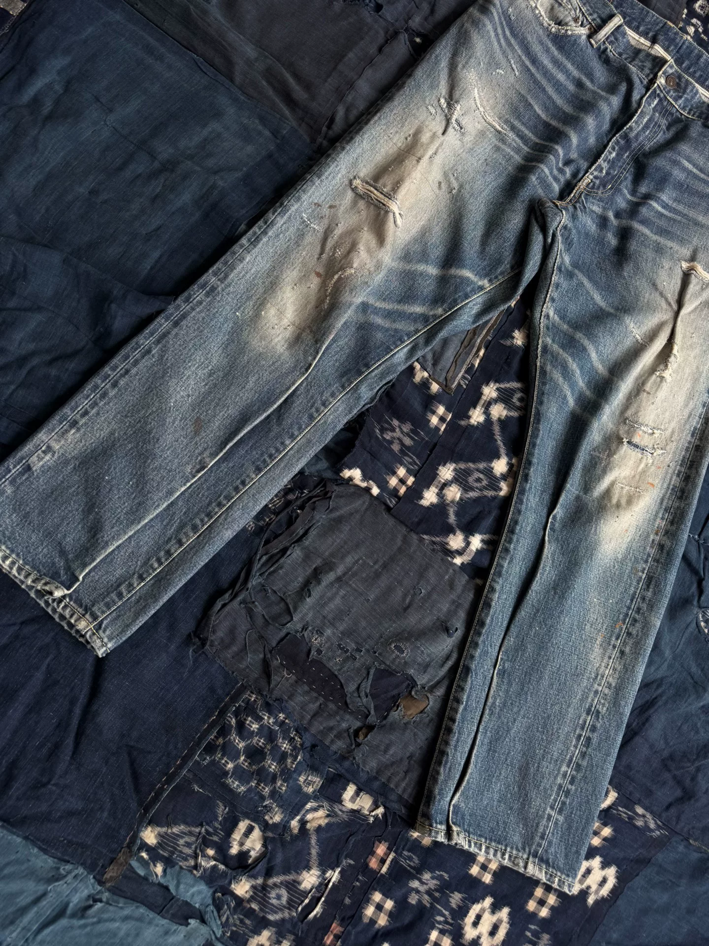 visvim JOURNEYMAN PANTS TACKED DMGD-27 — label