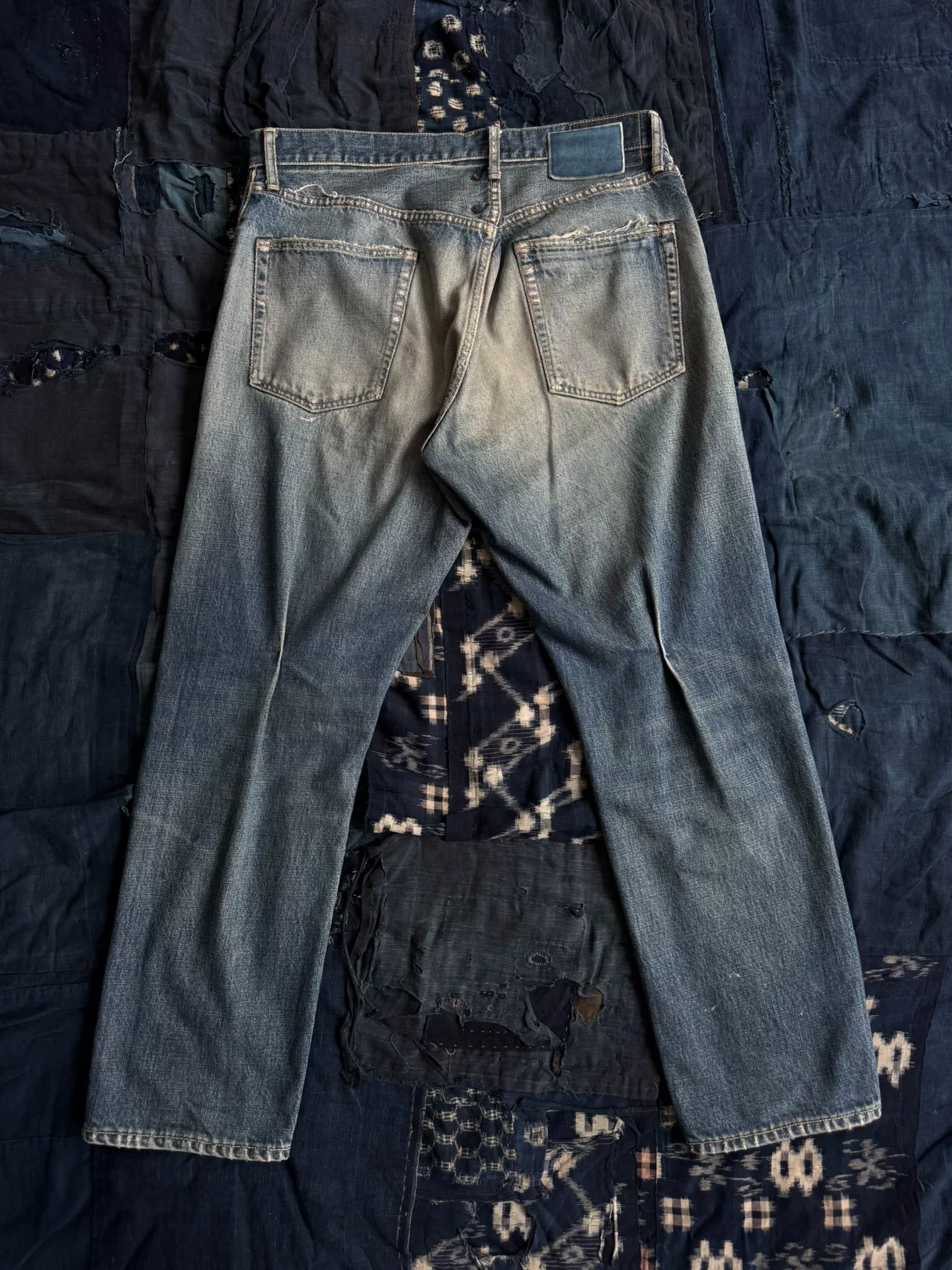 visvim JOURNEYMAN PANTS TACKED DMGD-27 — front