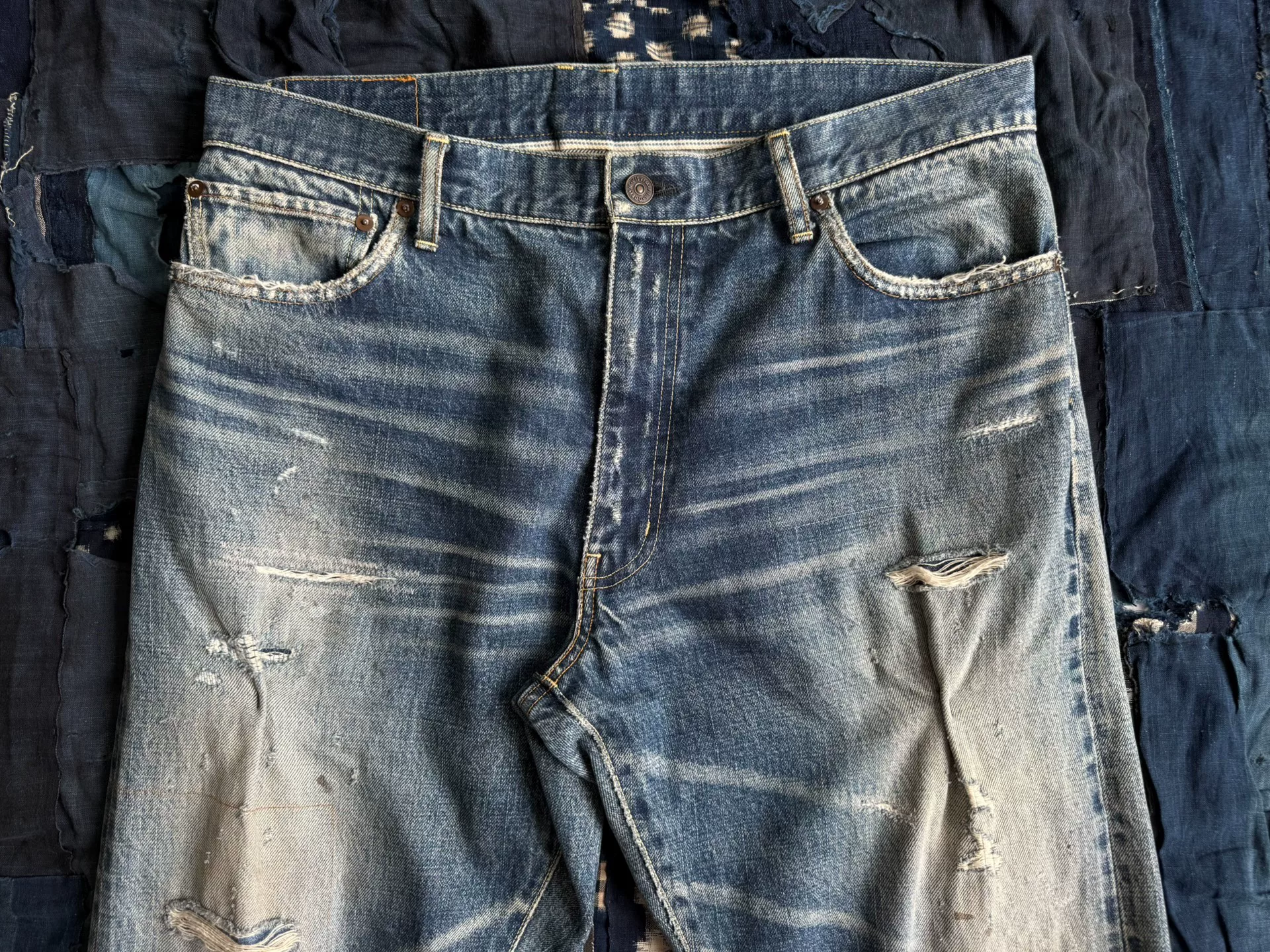 visvim JOURNEYMAN PANTS TACKED DMGD-27 — detail