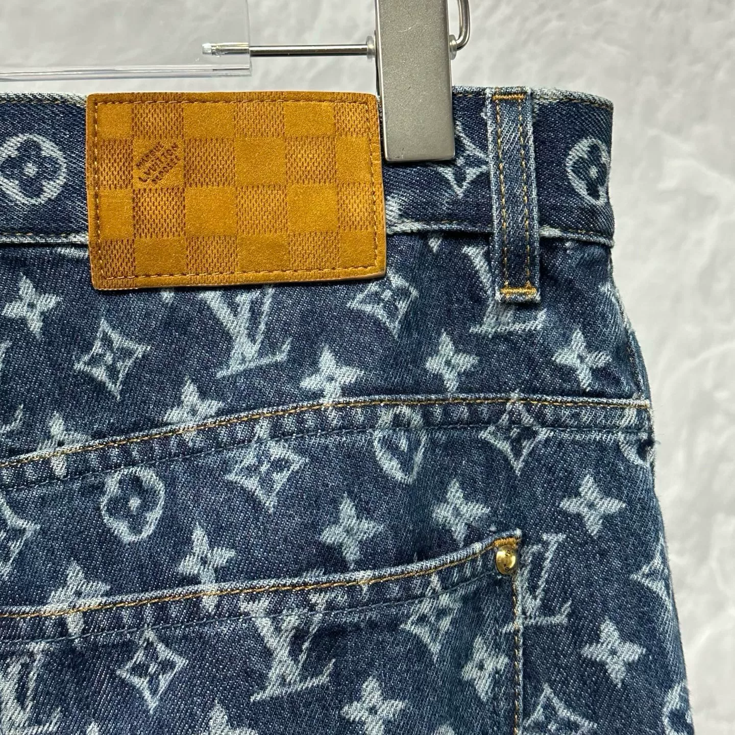 Louis Vuitton FW26 Daisy Embroidery Denim Pants — back