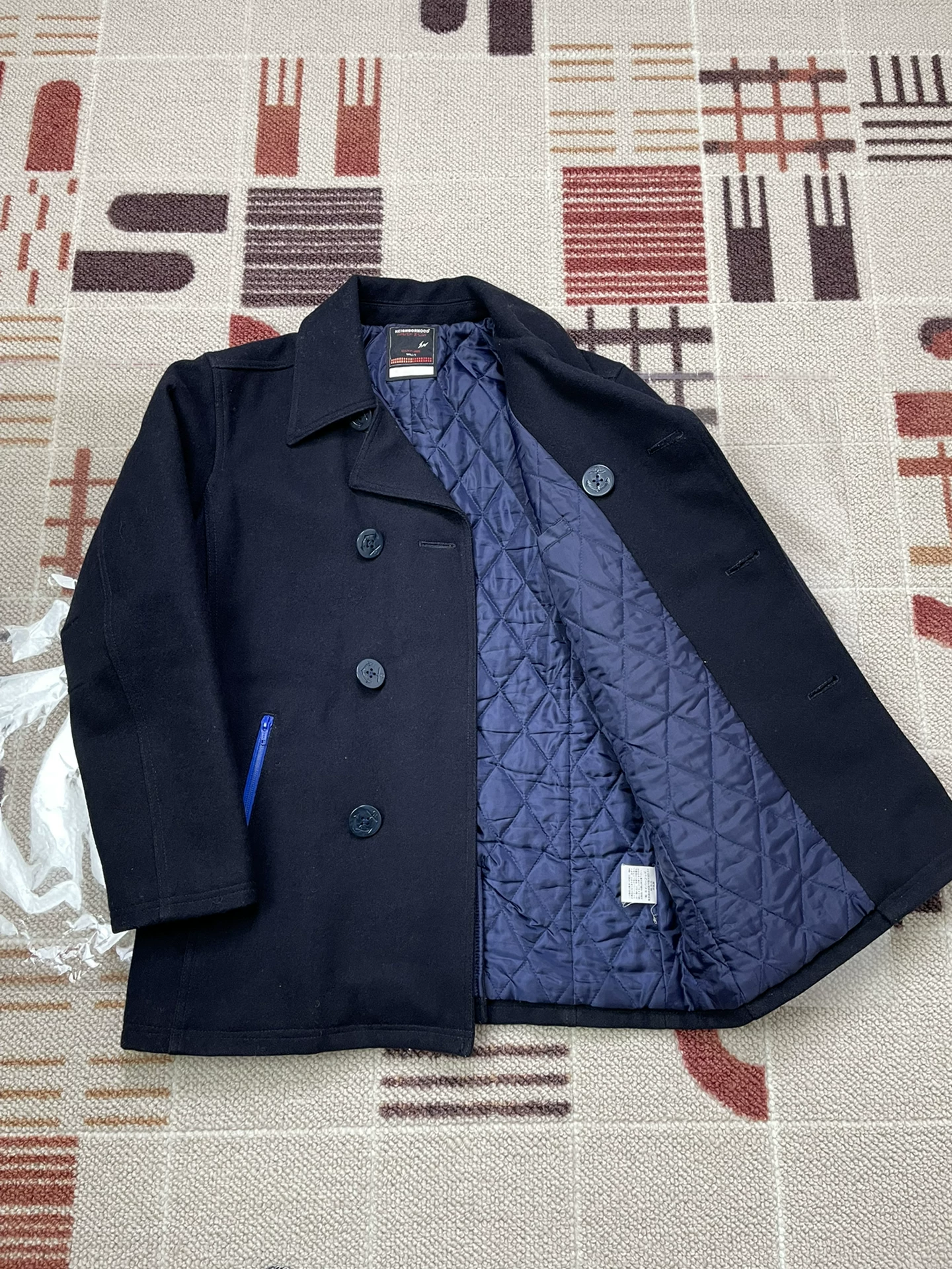 NEIGHBORHOOD FRAGMENT FSF Wool Coat — detail