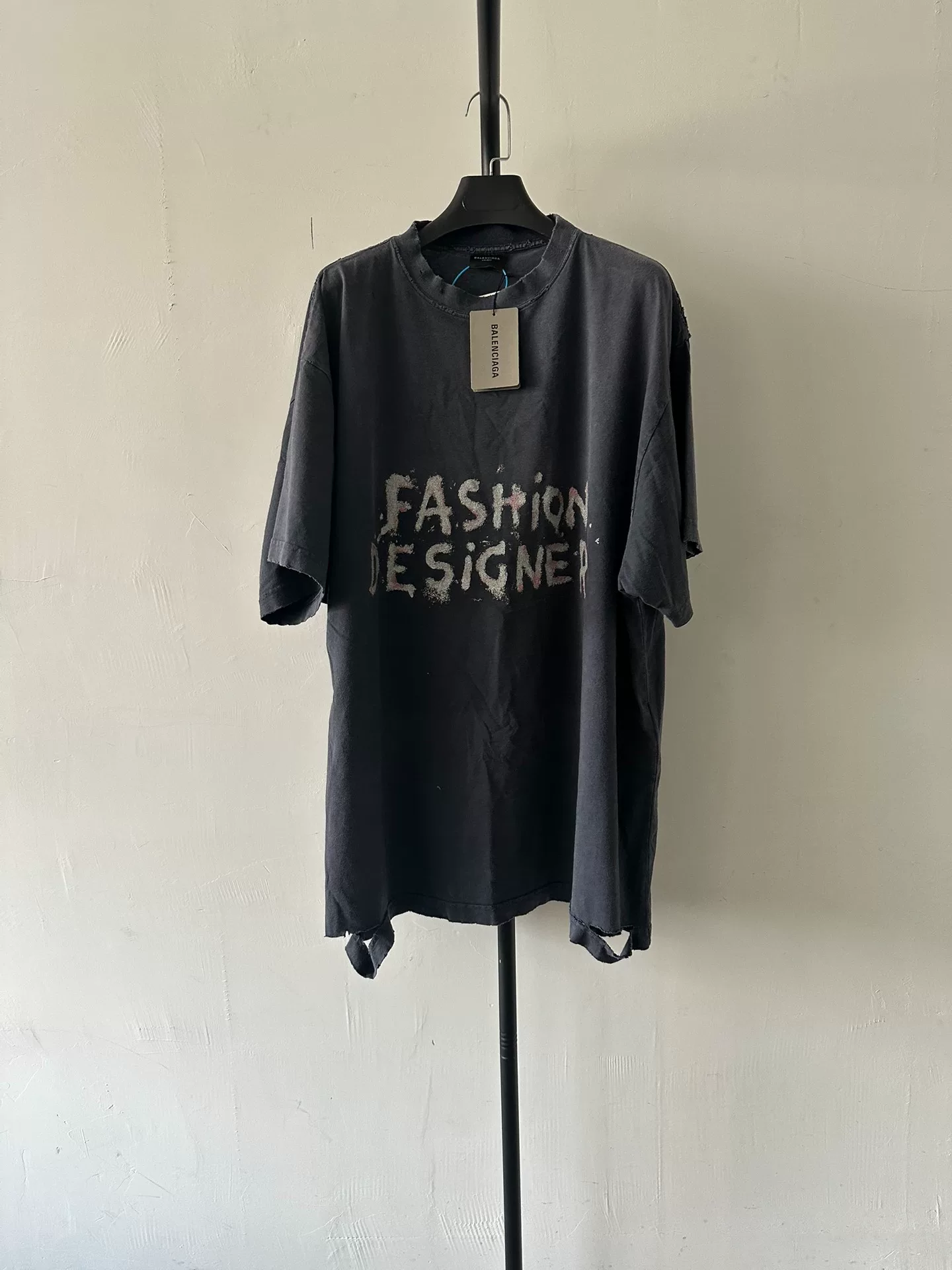 Balenciaga Black Faded Loose Short-Sleeve T