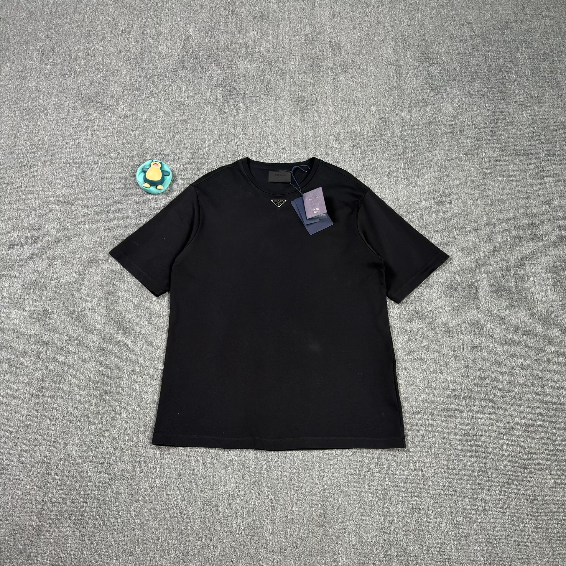 Prada Black Short-Sleeve Chest Logo Shirt