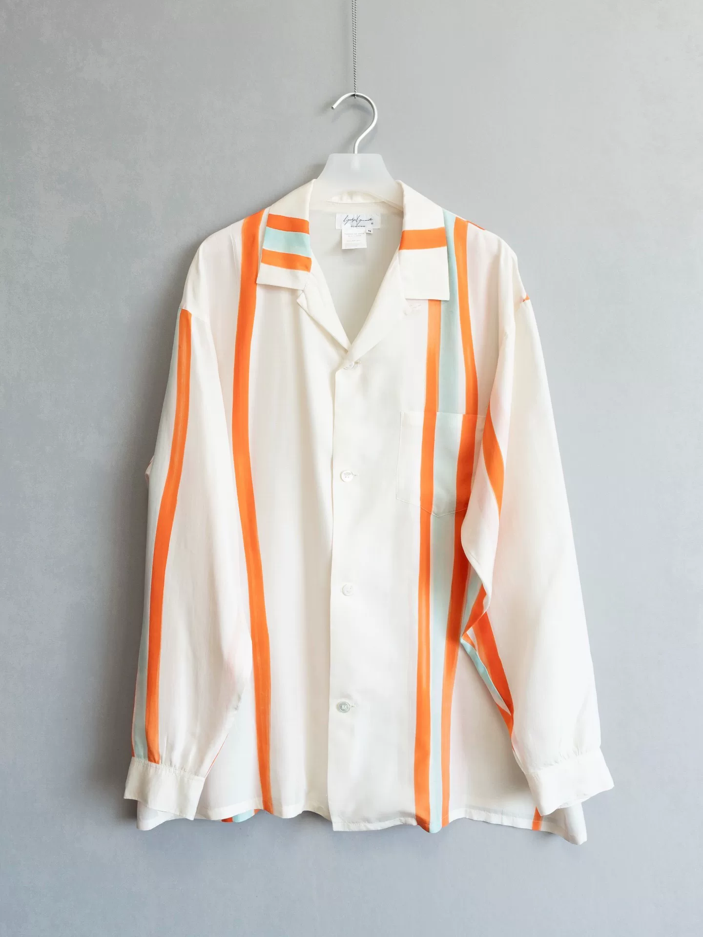 Yohji Yamamoto 91SS Vertical Stripe Silk Shirt