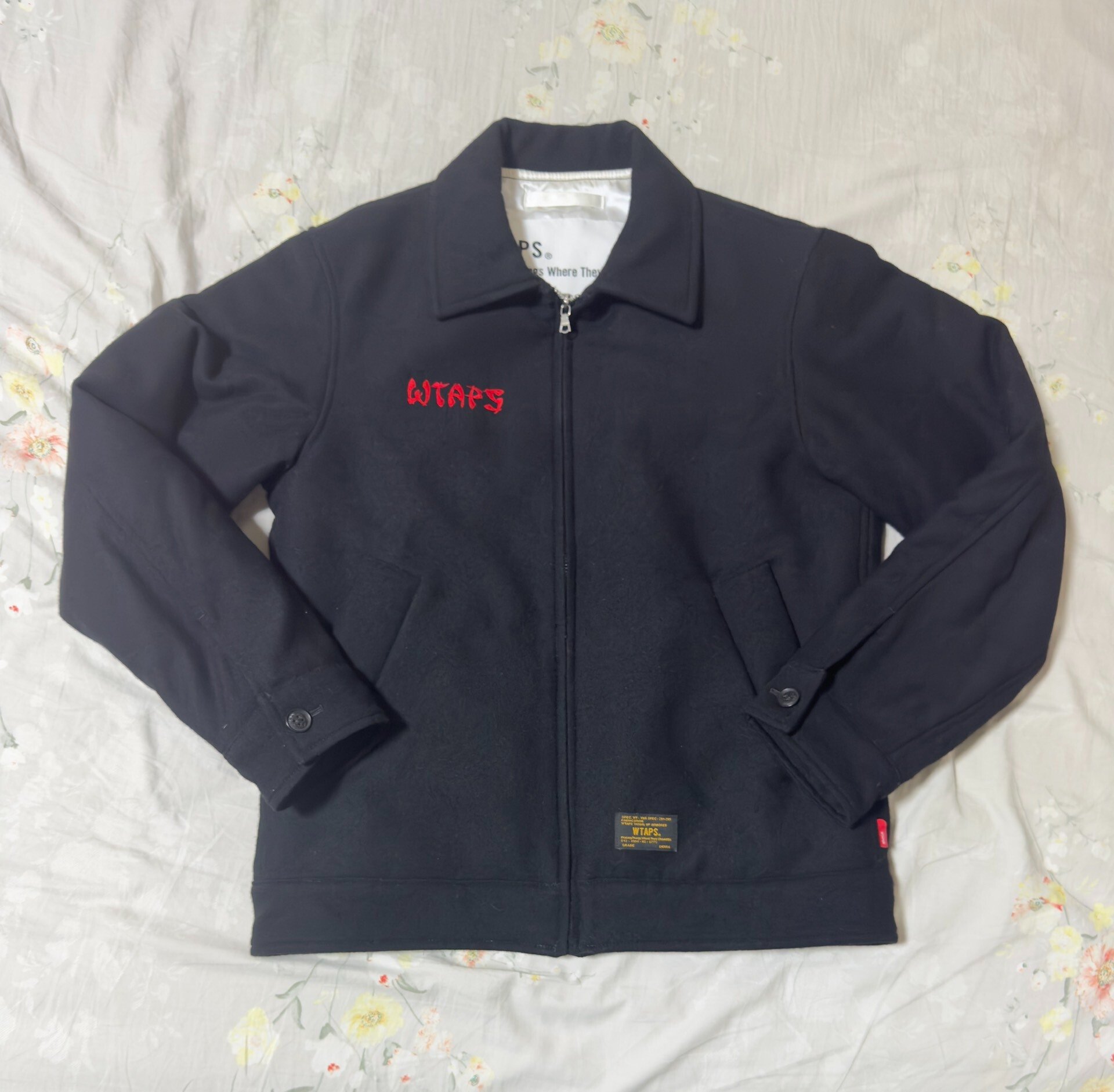 WTAPS 16AW Black Jacket Red Embroidery