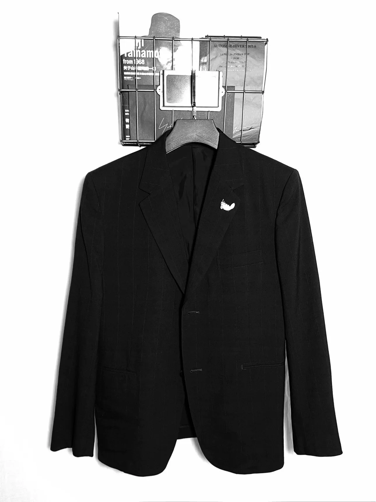 Yohji Yamamoto 08SS Feather Brooch — label