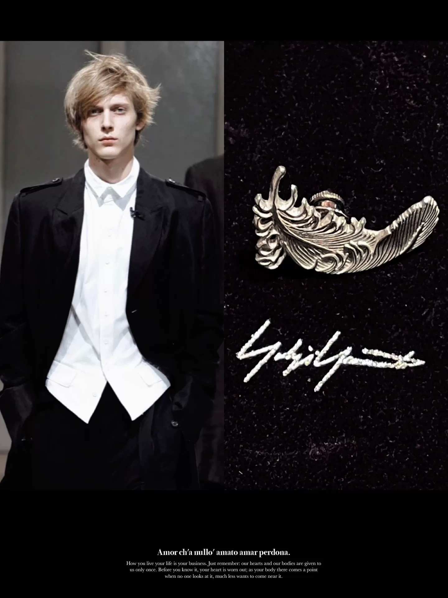 Yohji Yamamoto 08SS Feather Brooch
