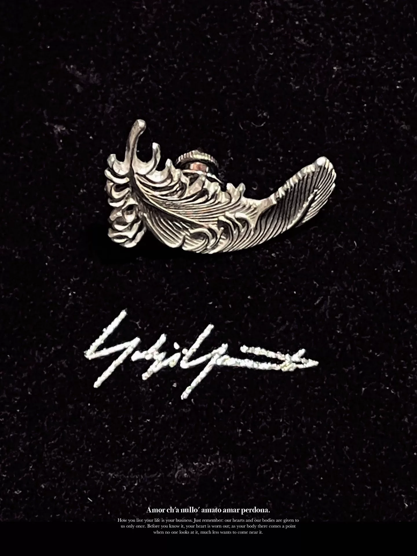 Yohji Yamamoto 08SS Feather Brooch — front