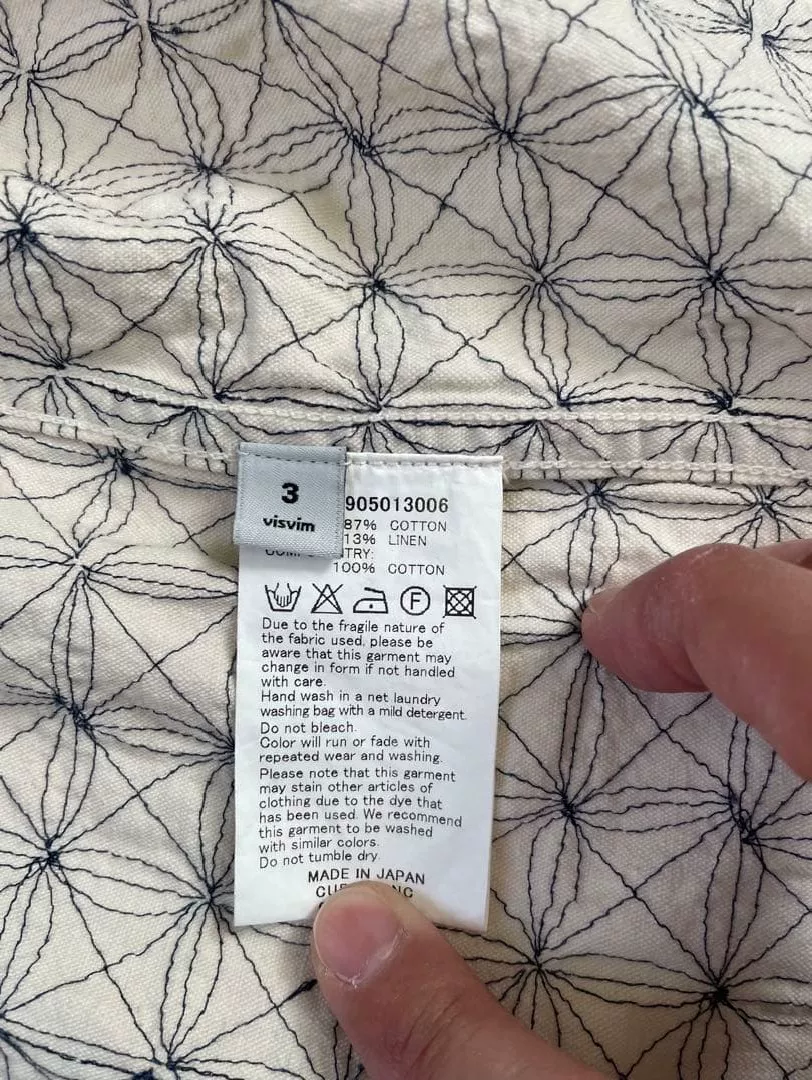 visvim Sanjuro Sashiko Coat — detail