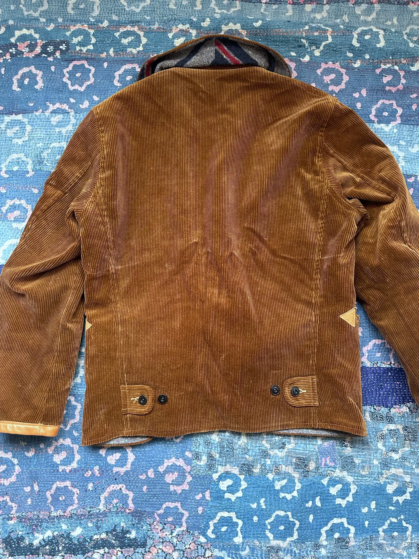 Mister Freedom Corduroy Leather Patch Hunting Coat — back