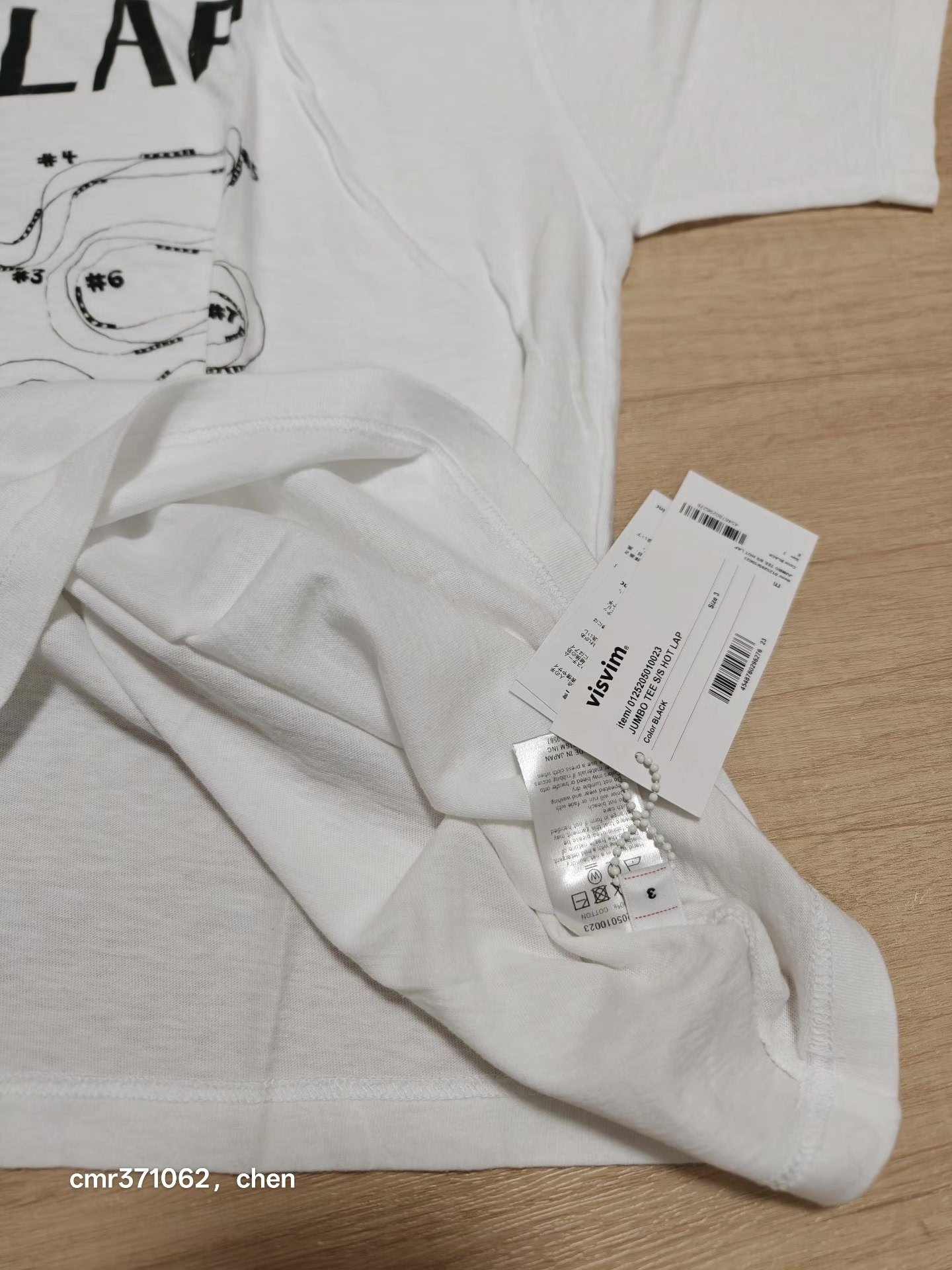 VISVIM 25AW JUMBO TEE S/S HOT LAP — back