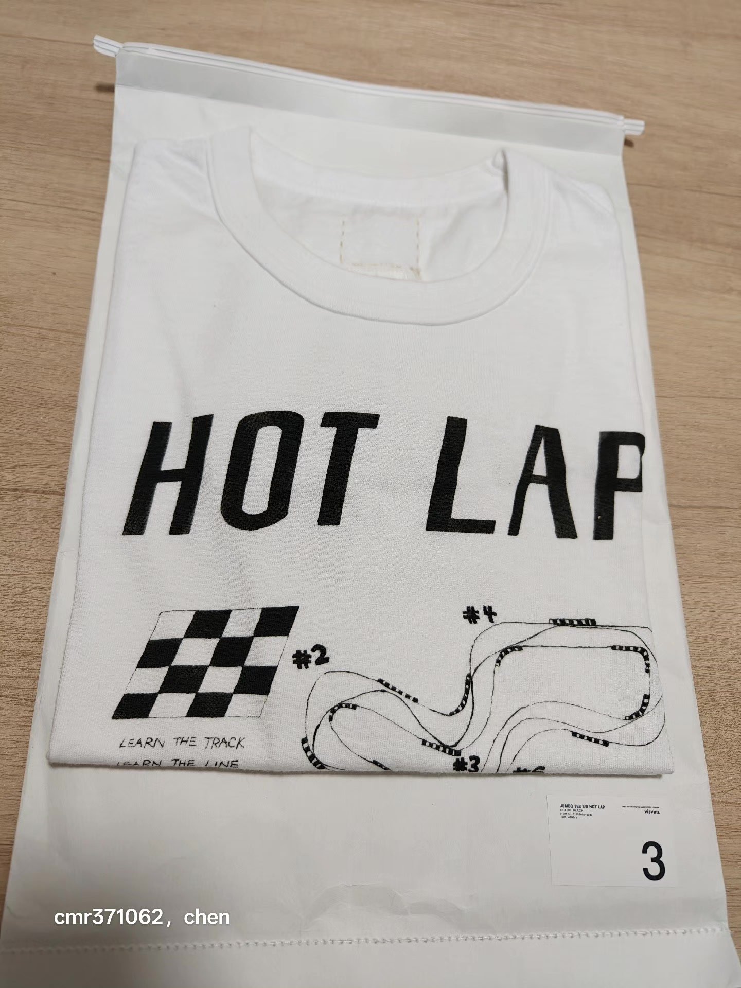 VISVIM 25AW JUMBO TEE S/S HOT LAP — label