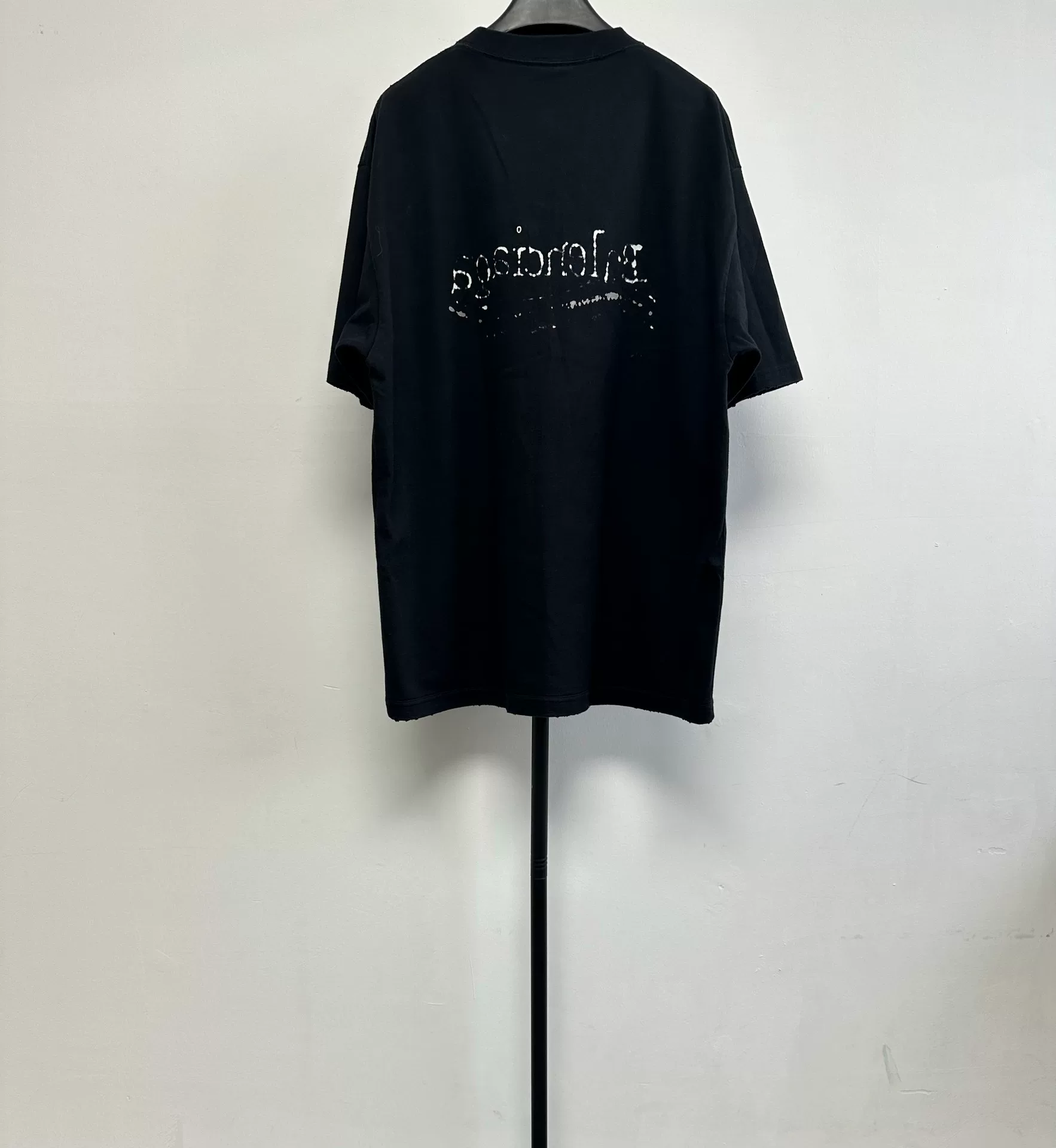Balenciaga White Logo Crewneck Short-Sleeve T-Shirt — front