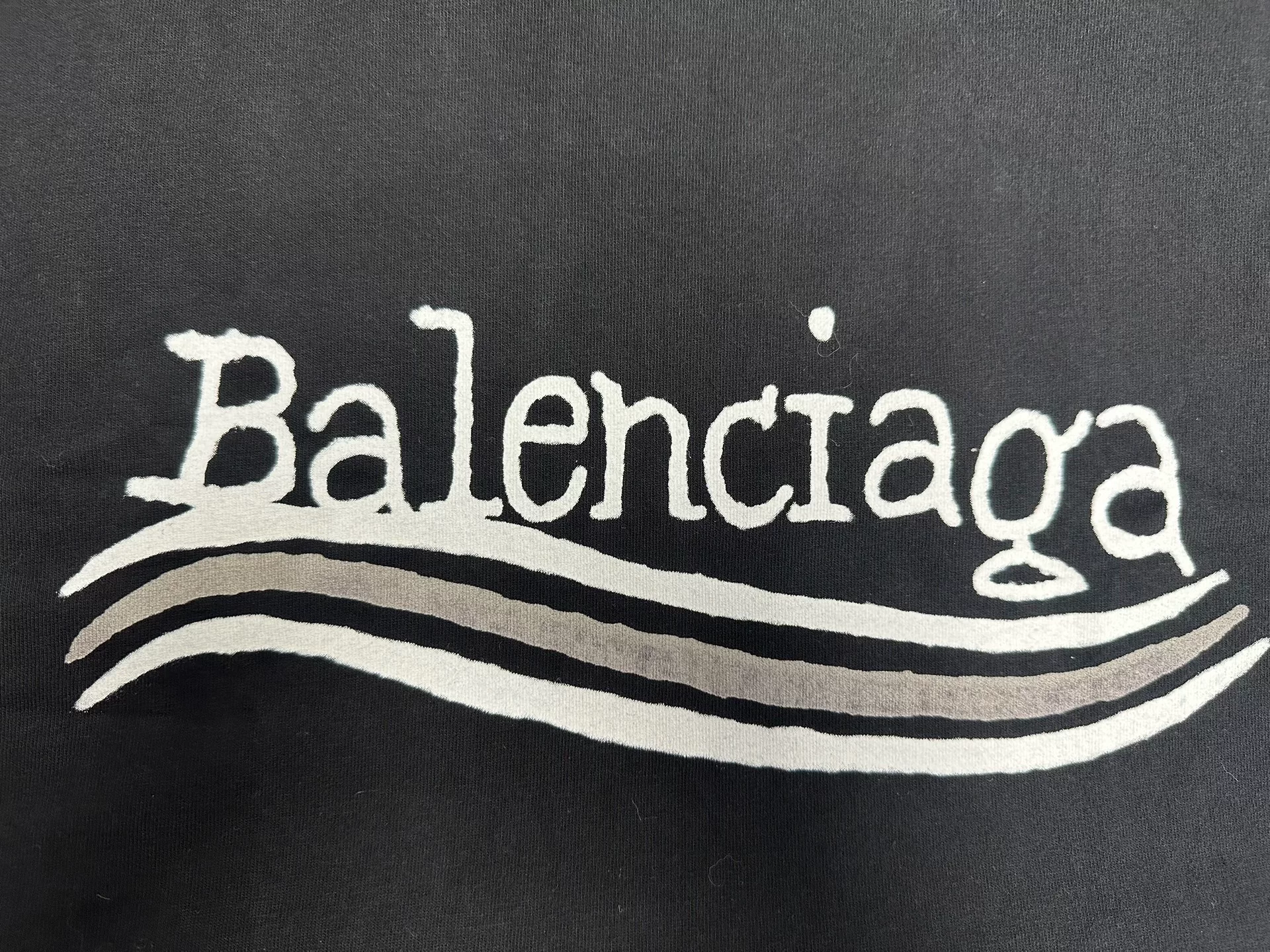 Balenciaga White Logo Crewneck Short-Sleeve T-Shirt — detail