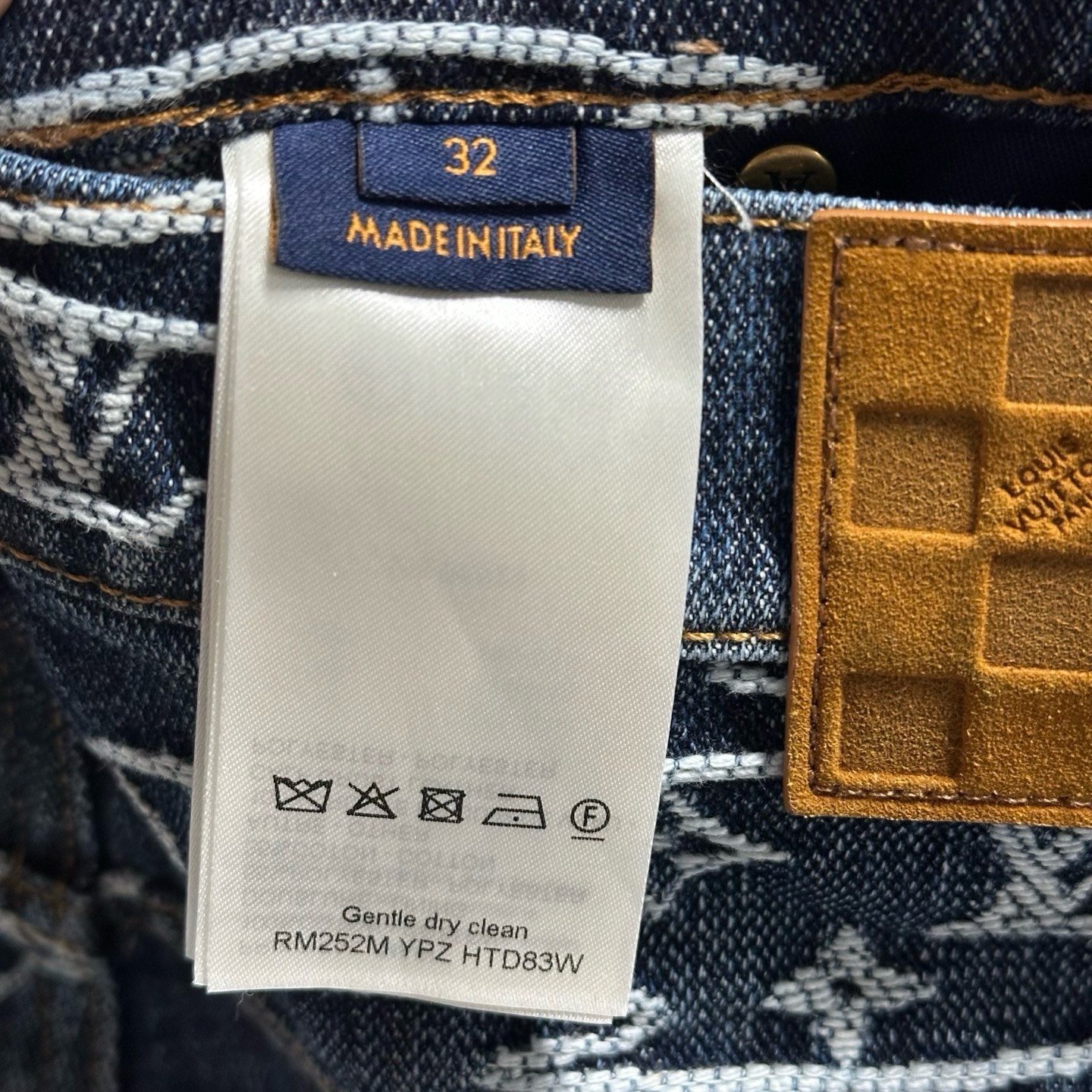 Louis Vuitton Nigo FW25 Cloud Jacquard Denim Pants — label