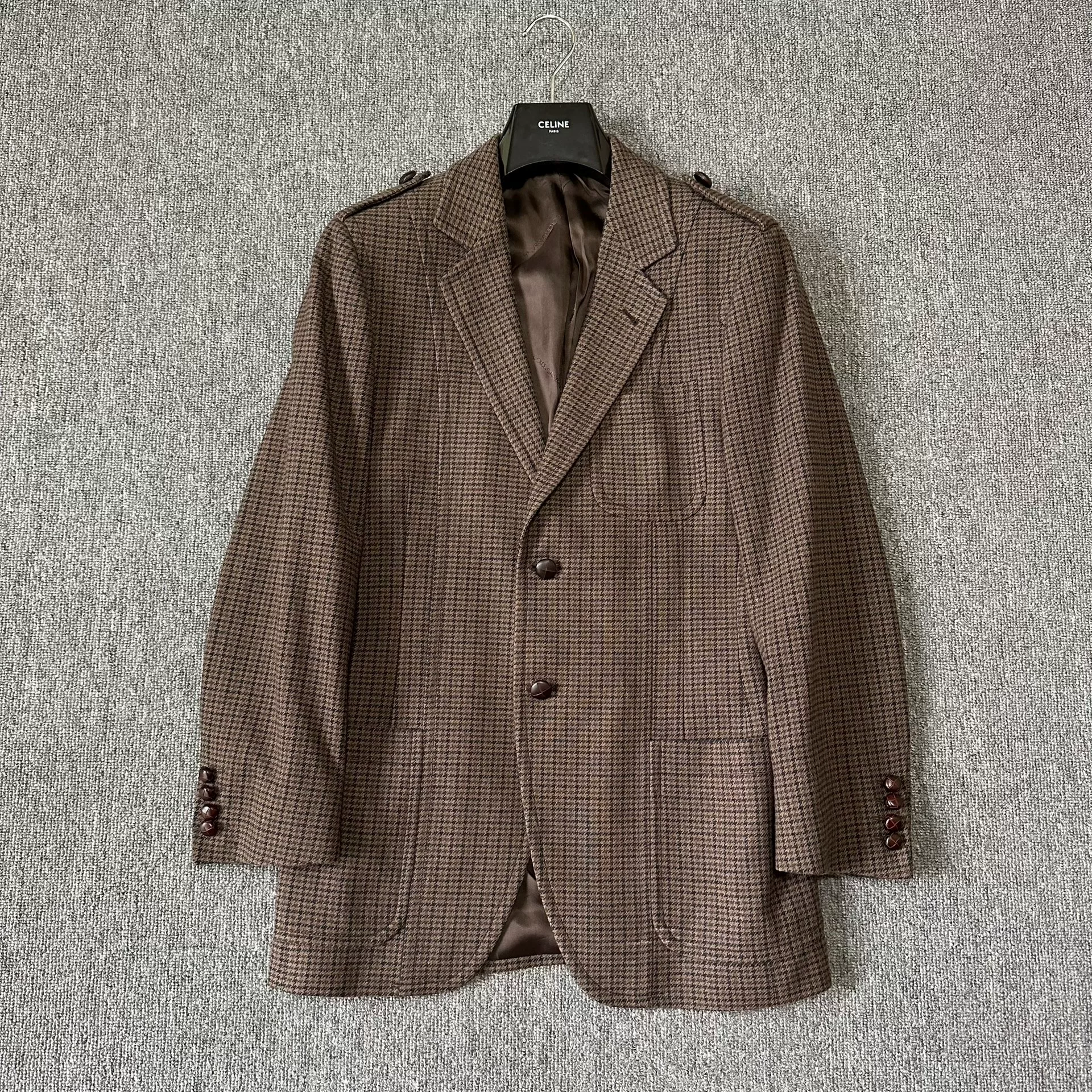 Dolce Gabbana Houndstooth Wool Suit