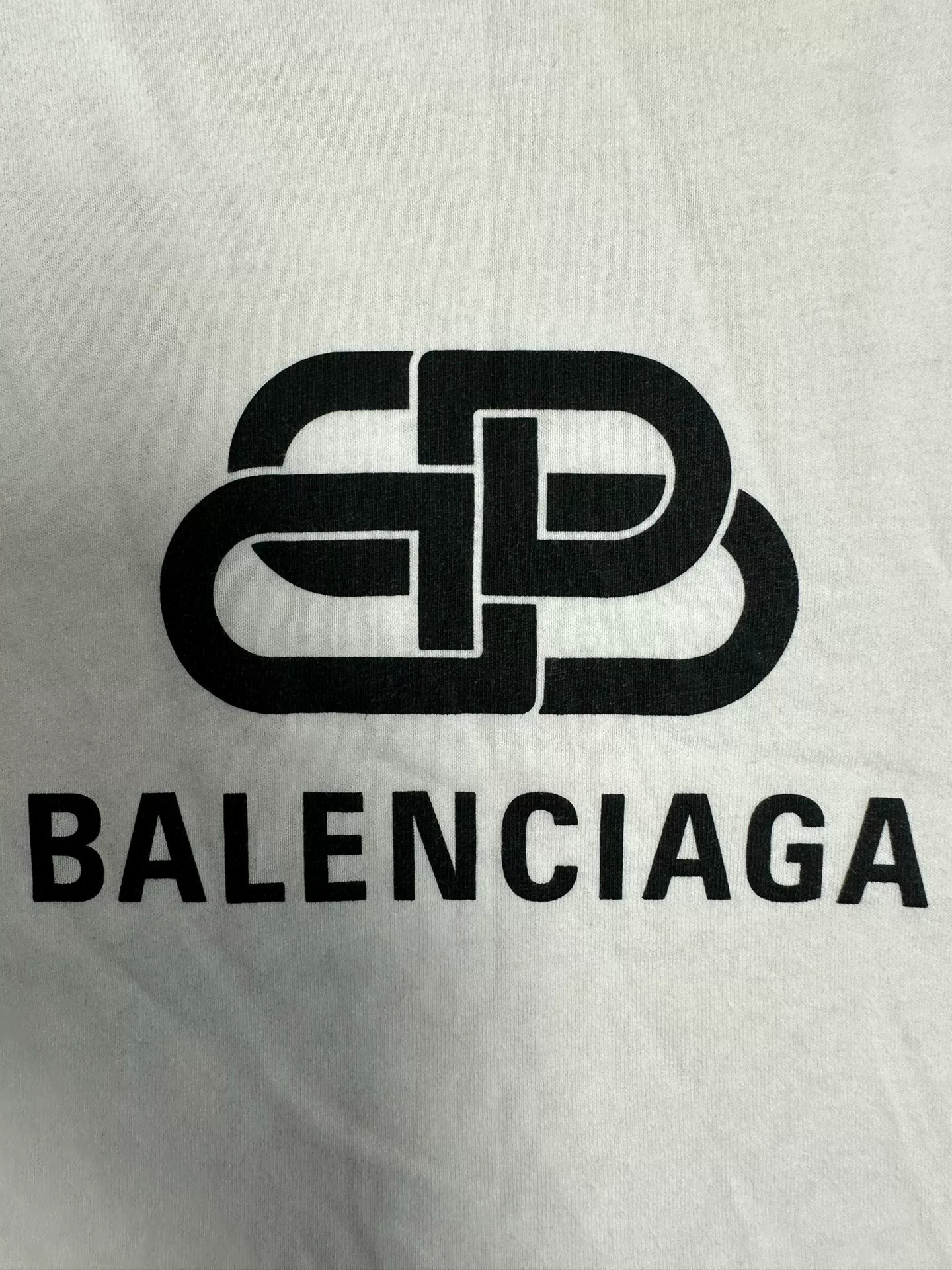 Balenciaga Lock Logo Chest Print T-Shirt — detail