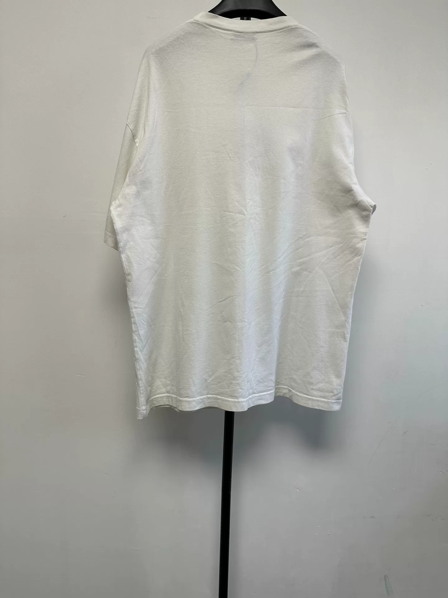 Balenciaga Lock Logo Chest Print T-Shirt — front