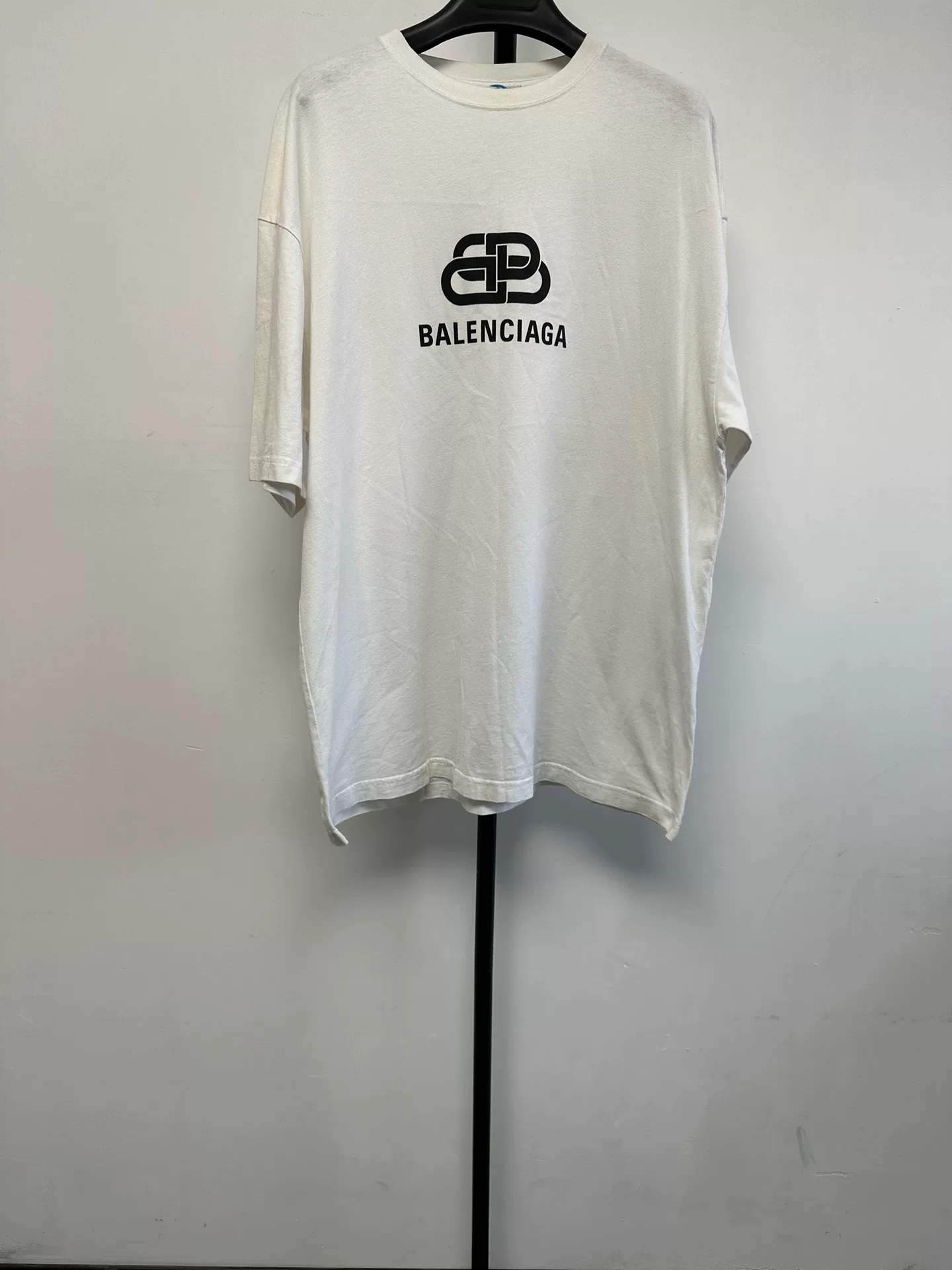 Balenciaga Lock Logo Chest Print T-Shirt