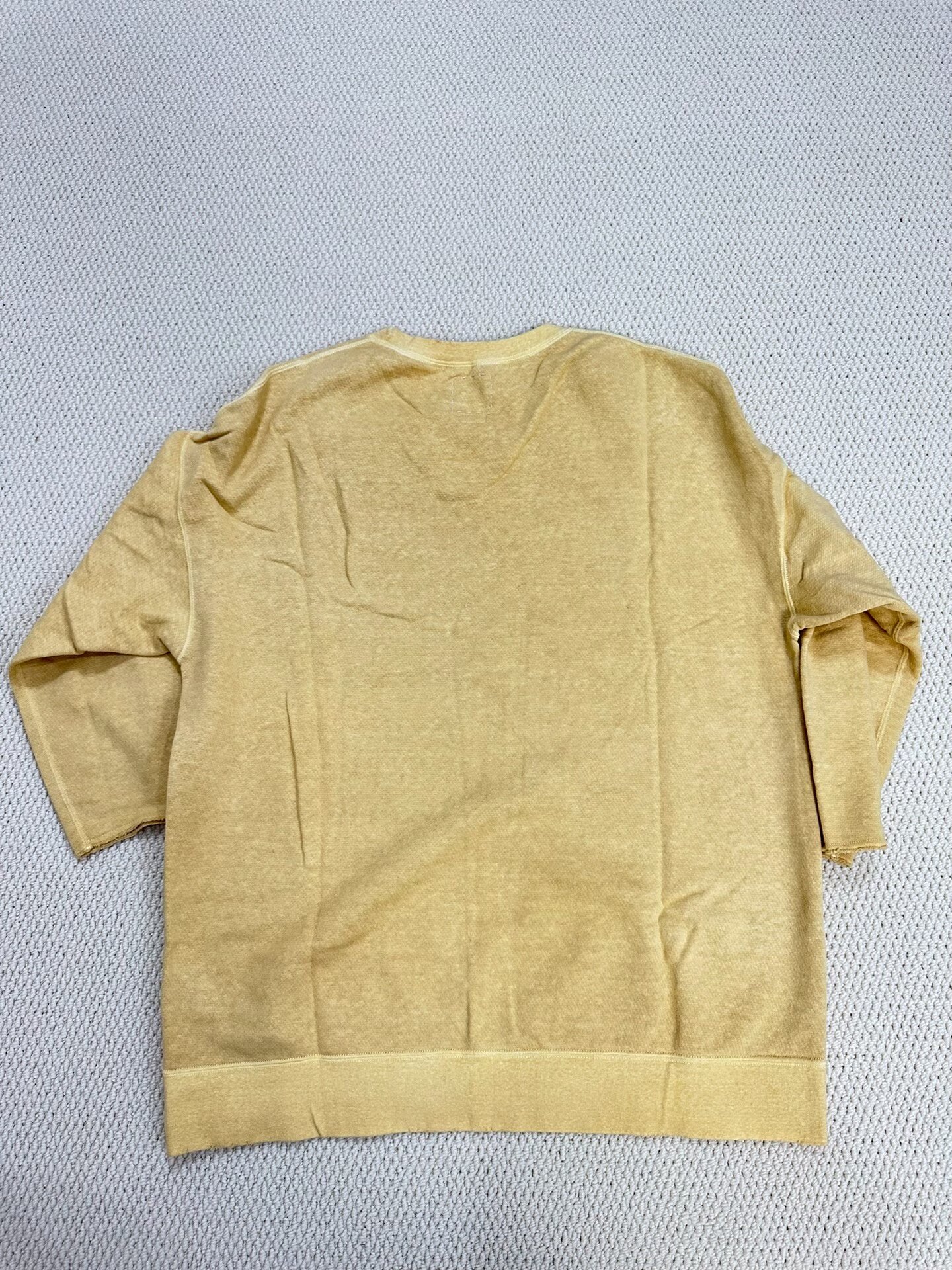 visvim Yellow Slit Sleeve Sweatshirt — back
