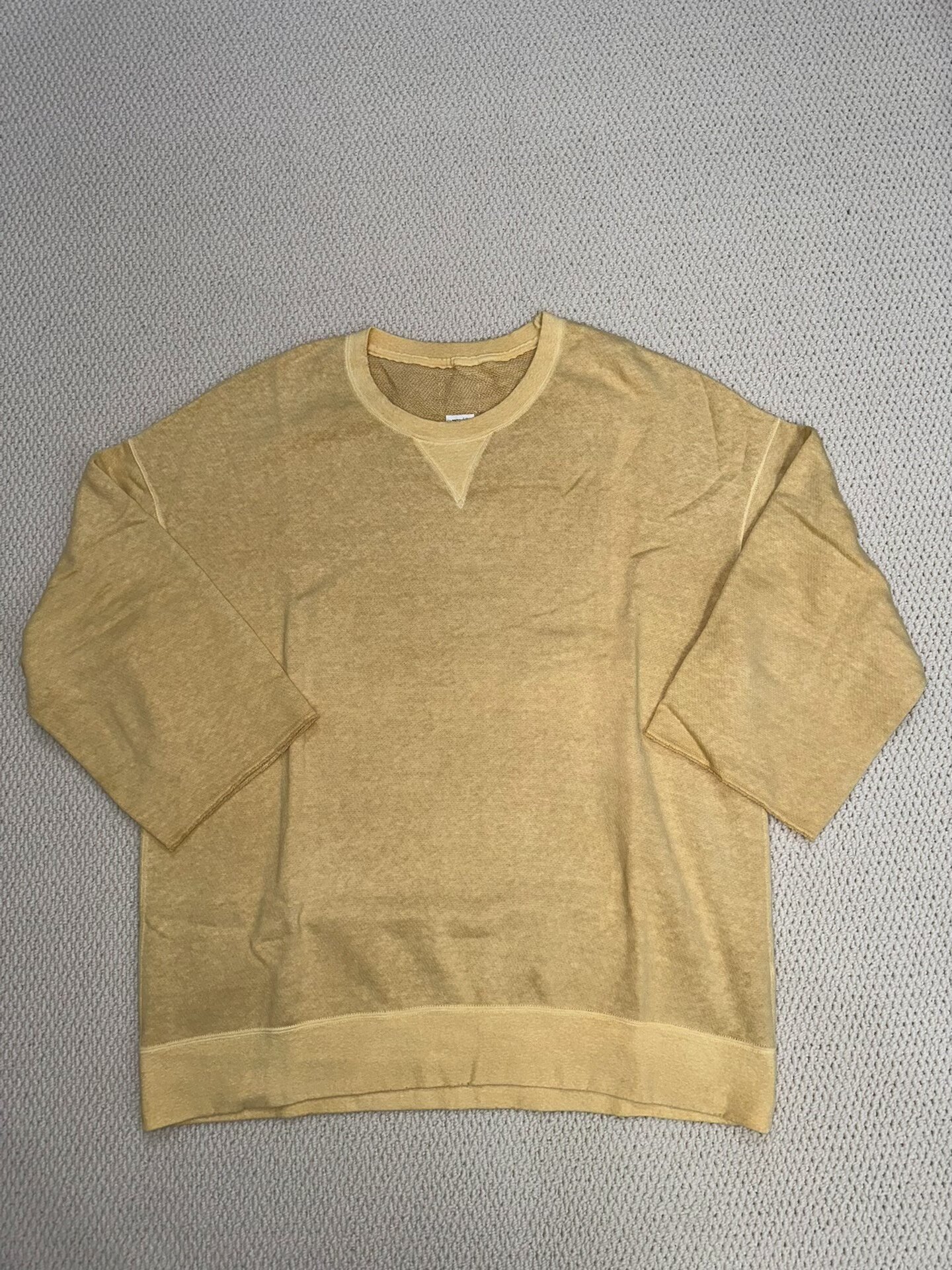 visvim Yellow Slit Sleeve Sweatshirt