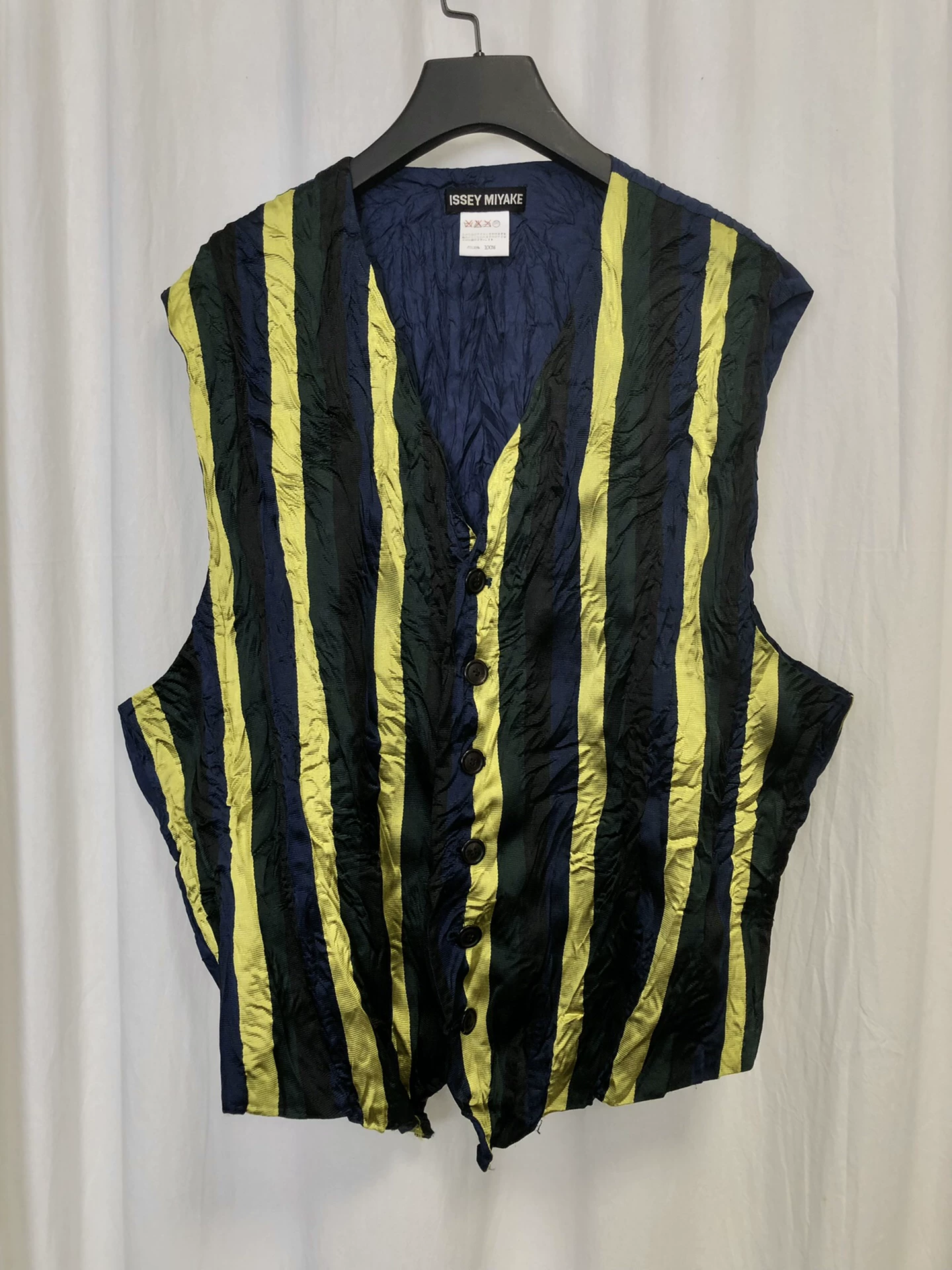 Issey Miyake 93SS Pleated Striped Vest