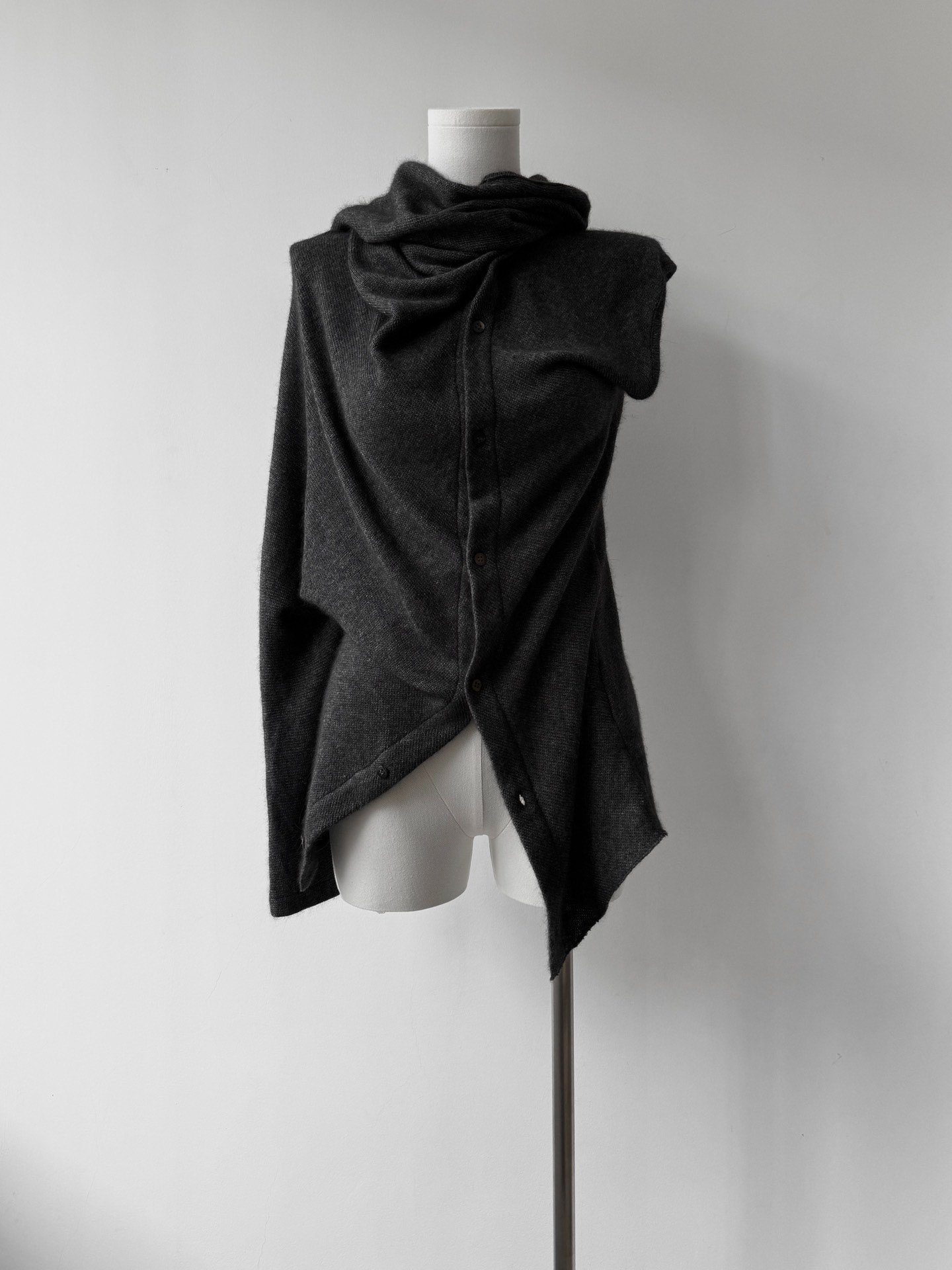Yohji Yamamoto Y's Wool Irregular Cardigan — front