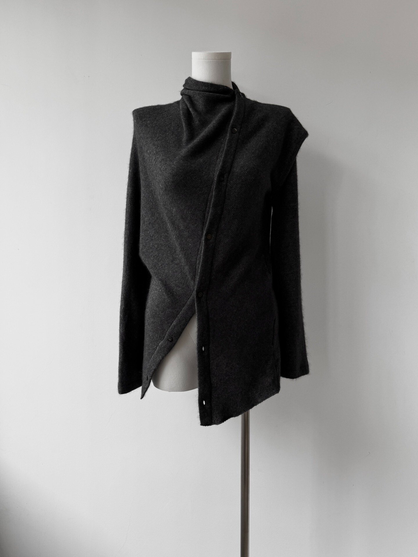 Yohji Yamamoto Y's Wool Irregular Cardigan
