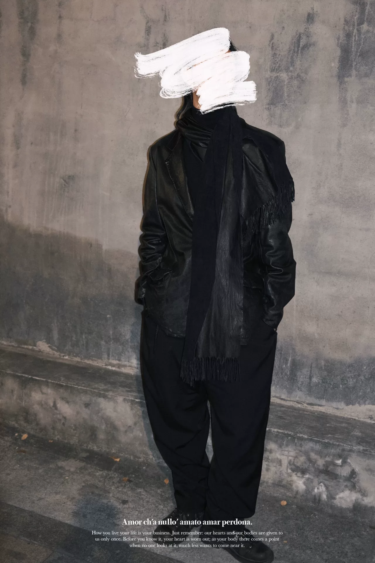 Yohji Yamamoto 03AW Pimp Leather Suit — label