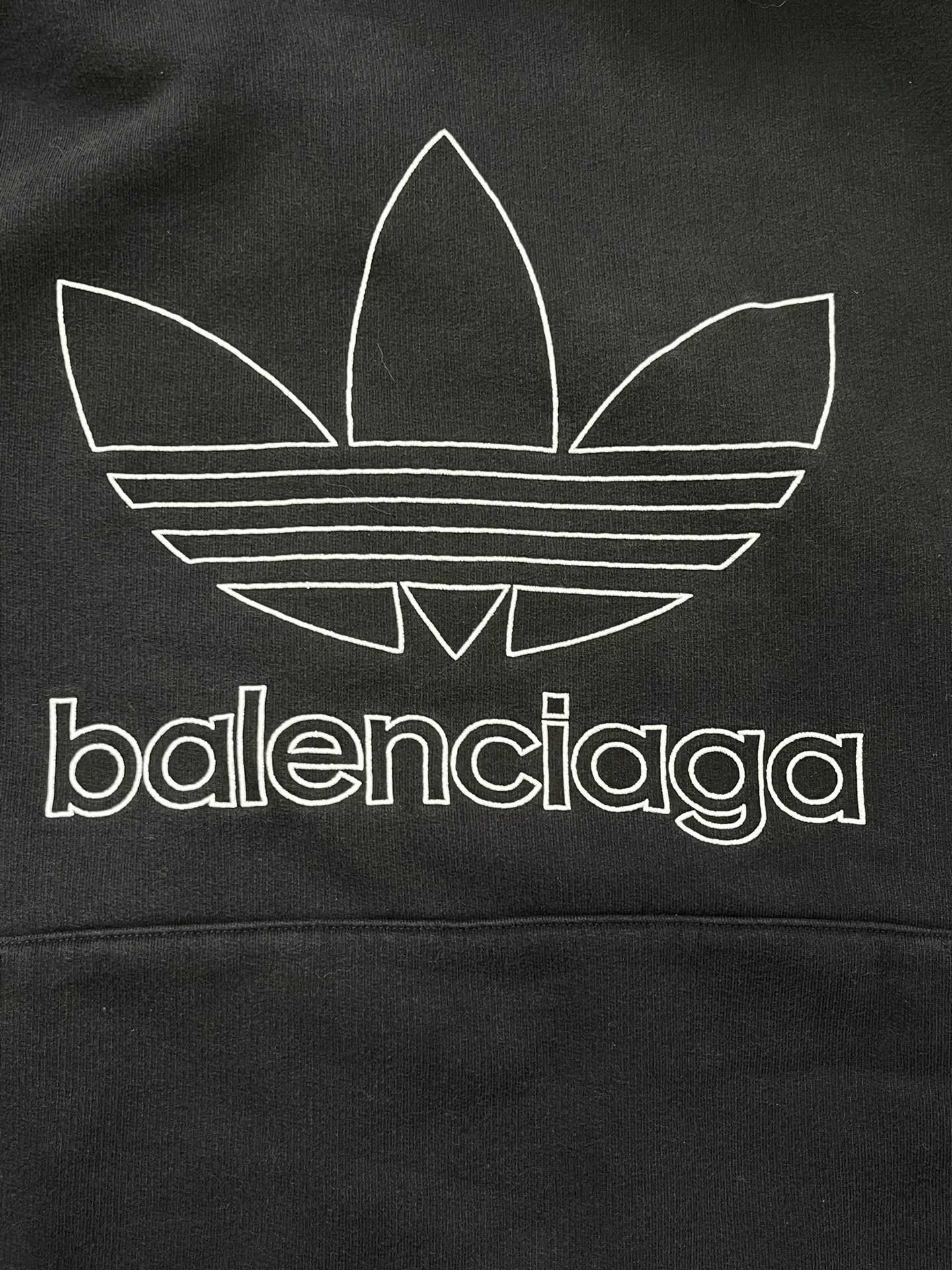 Balenciaga x adidas Logo Print Hoodie — detail
