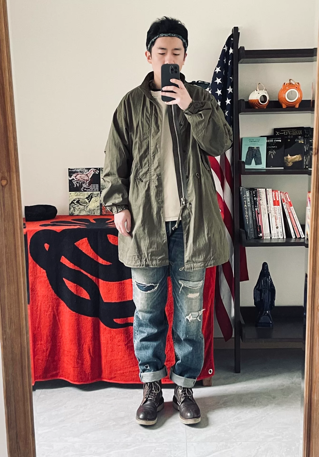 The Real Mccoys M65 Parka — detail