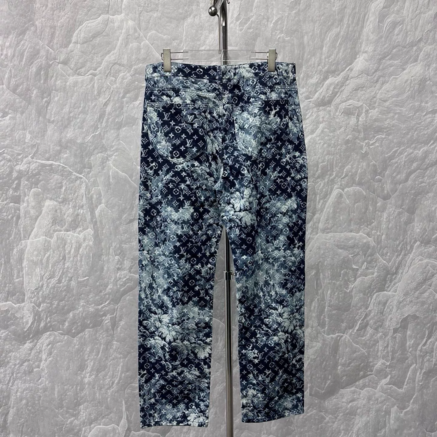 Louis Vuitton Monogram Tie-Dye Denim Pants — back