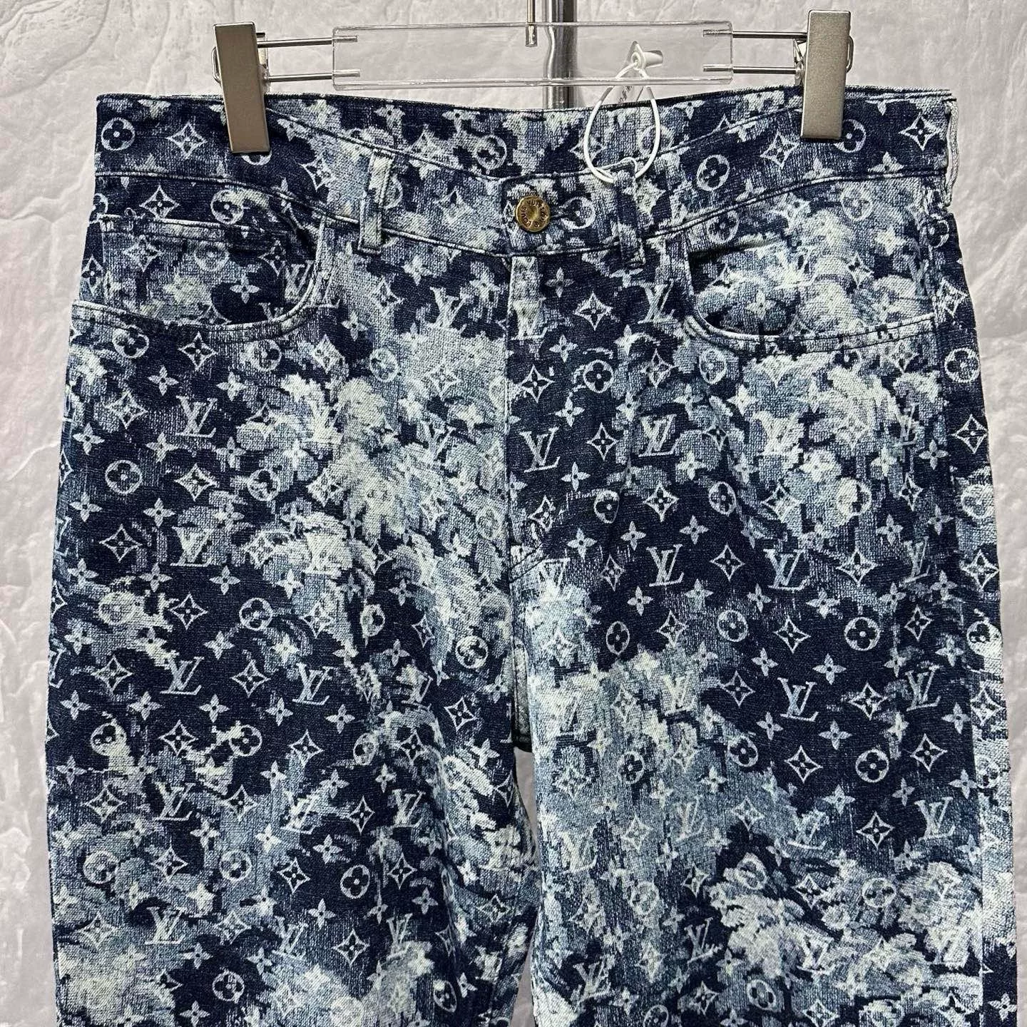 Louis Vuitton Monogram Tie-Dye Denim Pants — front