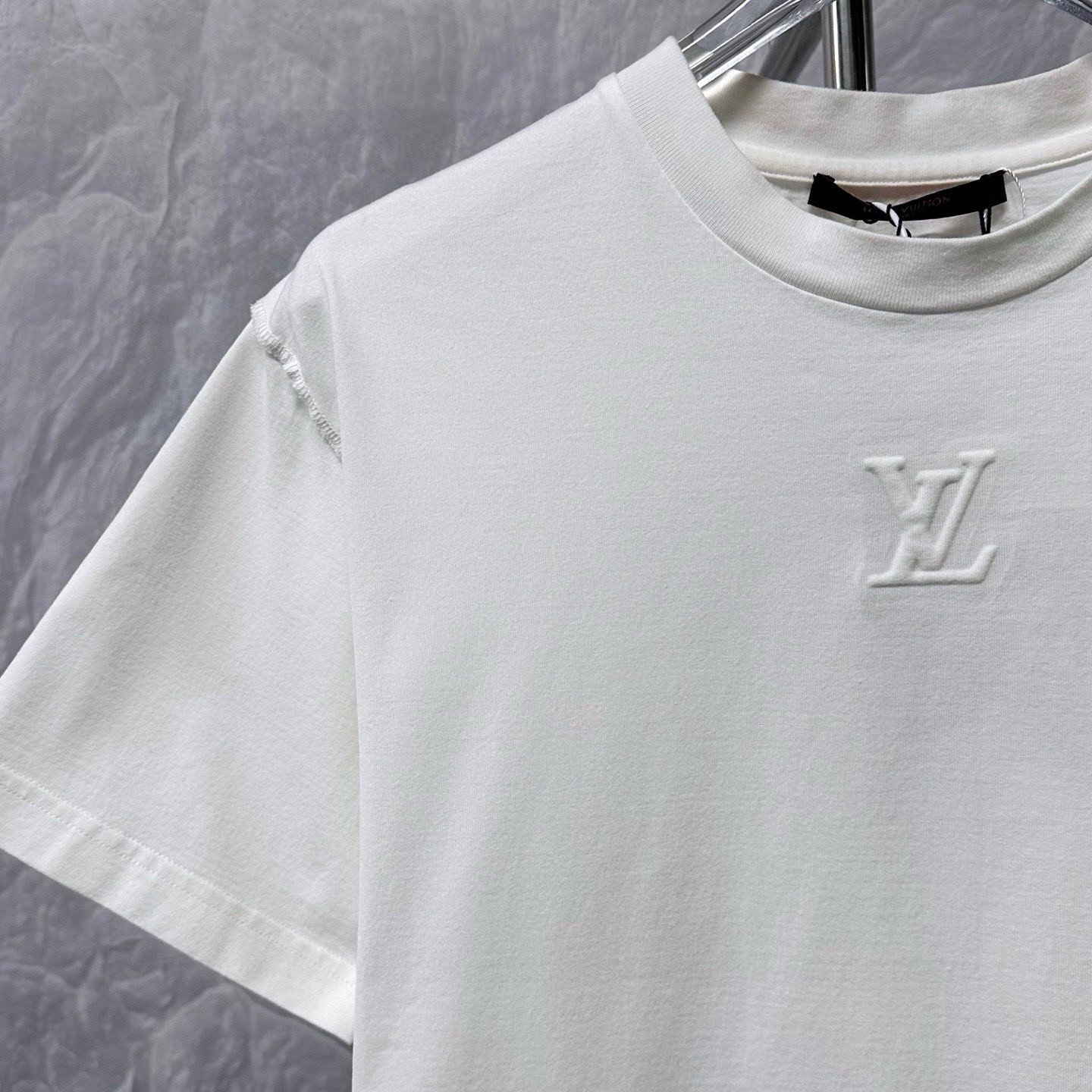 Louis Vuitton FW24 Embossed Short-Sleeve Tee — detail