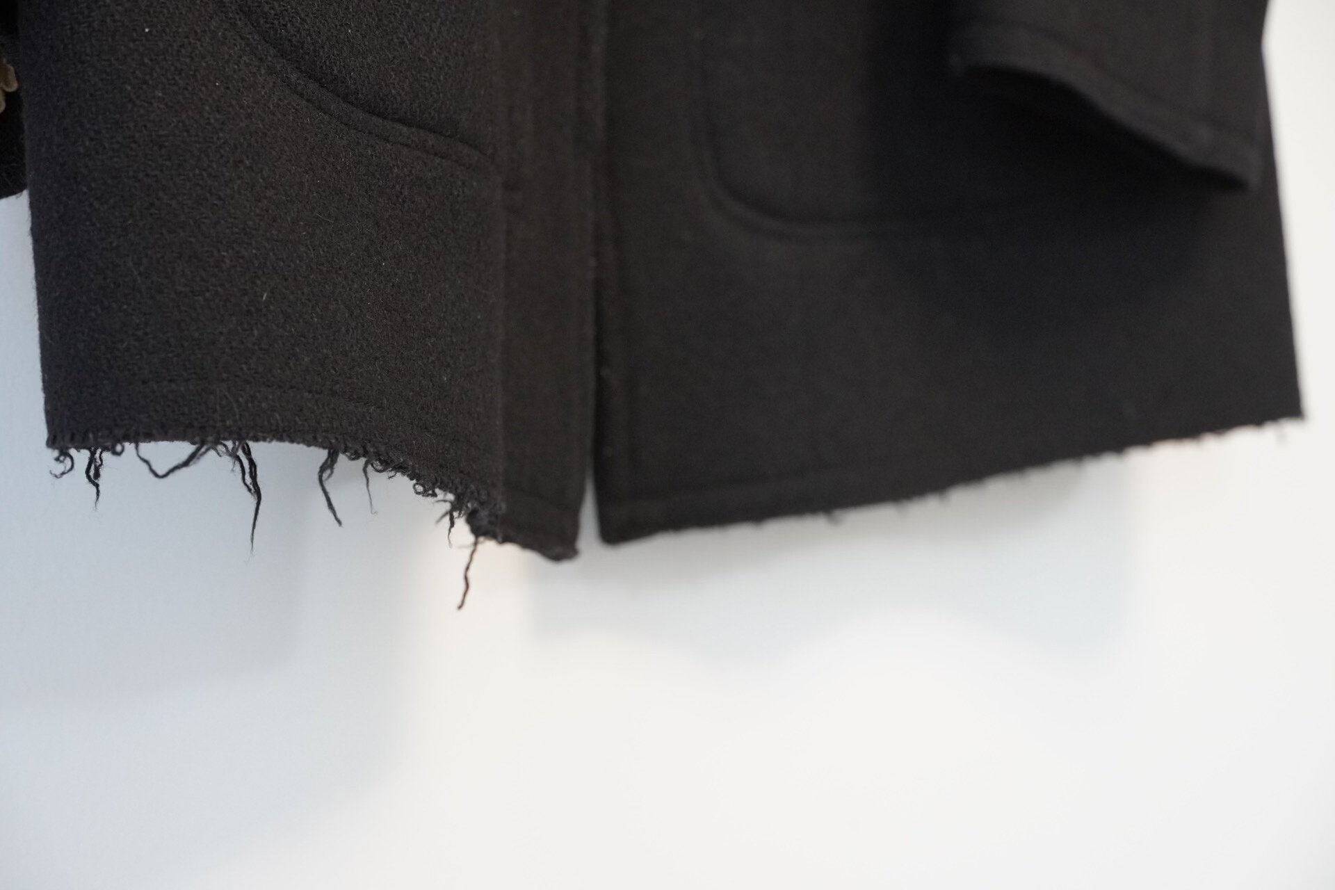 Yohji Yamamoto Y's Men's Wool Zipper Coat — label